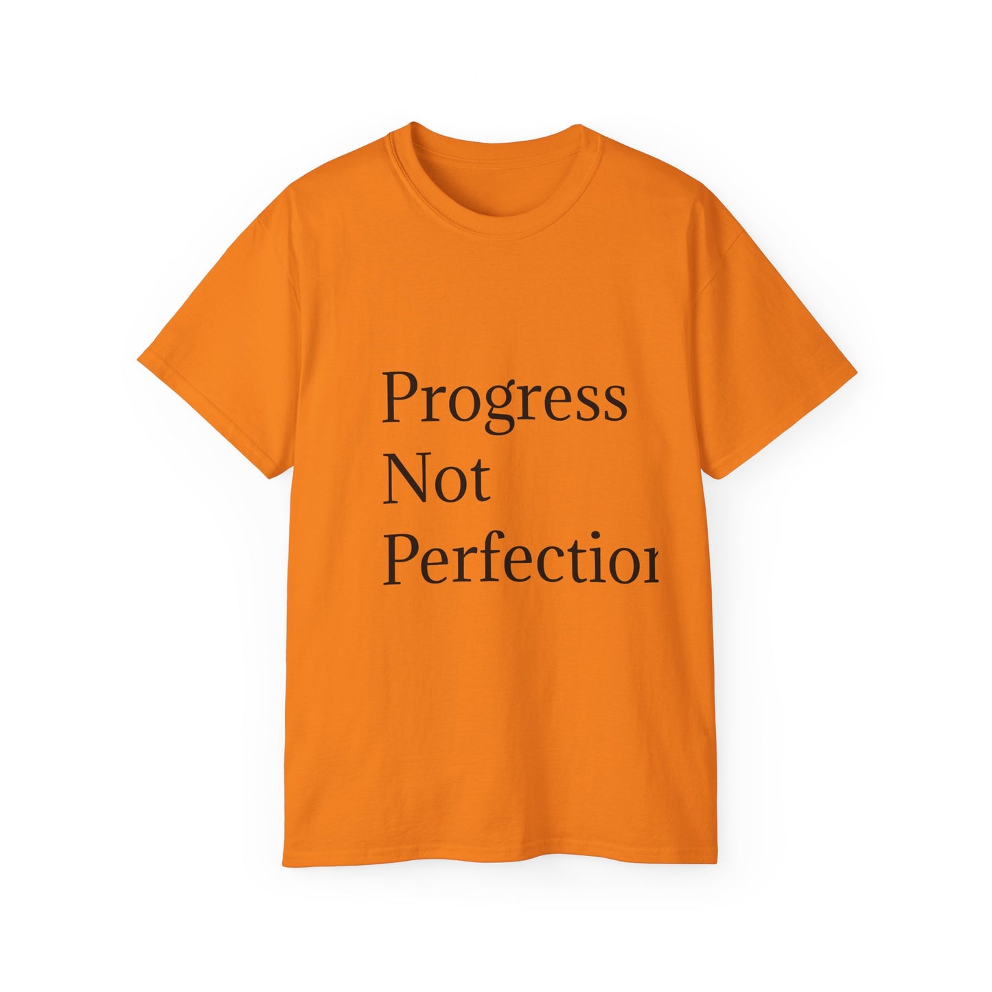 Progress Not Perfection Unisex Ultra Cotton Tee | Motiverende T-hemp vir daaglikse inspirasie