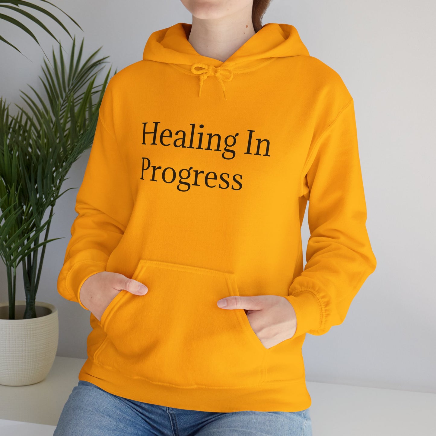 တိုးတက်မှုအတွက် ကုစားခြင်း Unisex Heavy Blend Hoodie - Self-Care &amp; Relaxation အတွက် ဇိမ်ခံအင်္ကျီ