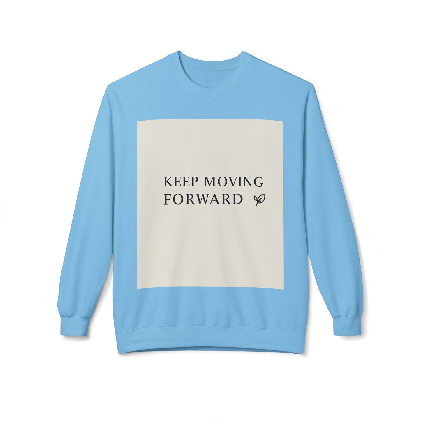 Inspirerende Fleece Crewneck-trui - "Hou aan om vorentoe te beweeg"