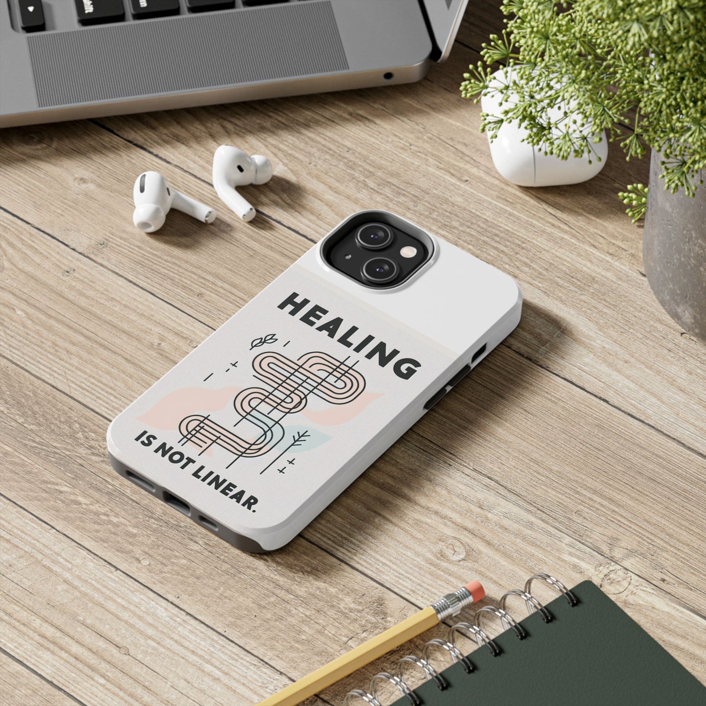 Healing Is Not Linear Tough Phone Case - Durable and Stylish Protection for Your Device