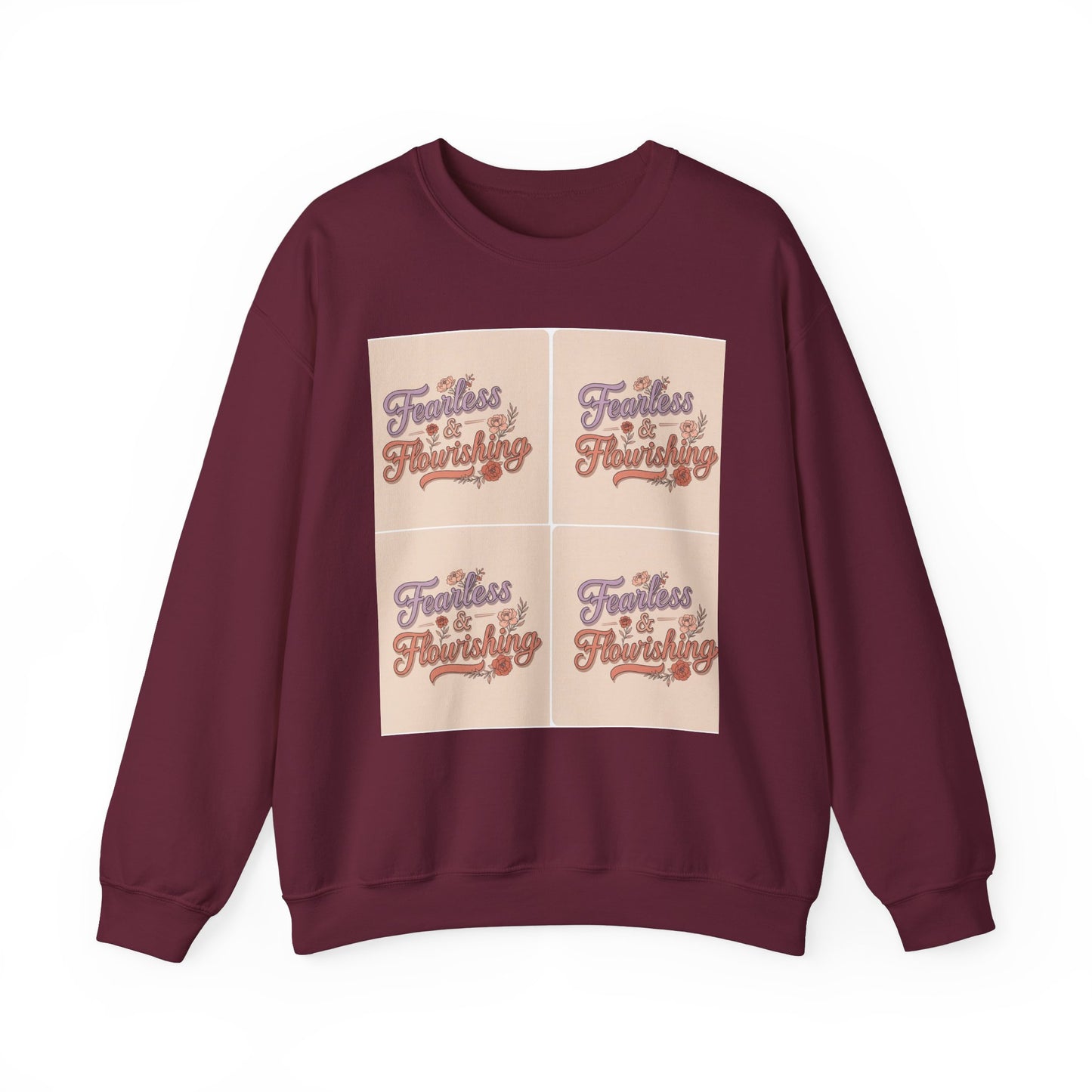 Fearless & Flourishing Crewneck Sweatshirt - Unisex Heavy Blend™ - Cozy Inspirational Apparel