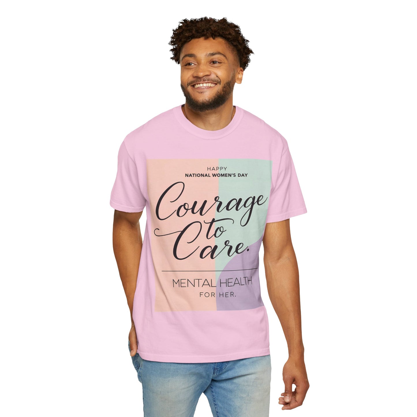 Courage to Care Unisex-T-hemp vir Geestesgesondheidsbewustheid