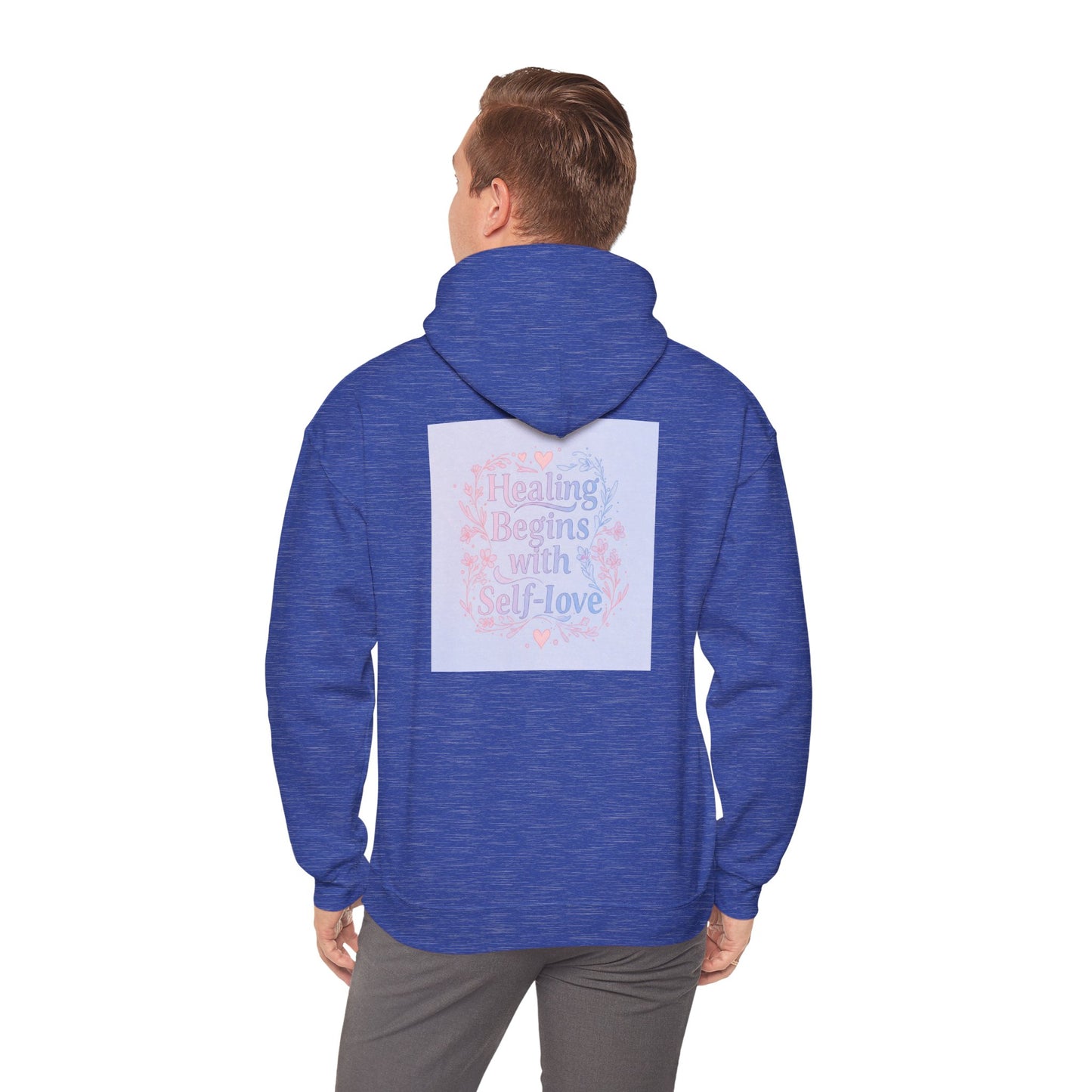 Back Print Design "Healing Begins with Self-Love" Hoodie