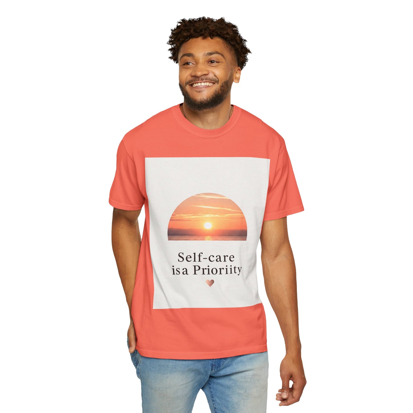 Self-Care ဦးစားပေး Unisex Garment-Dyed T-Shirt