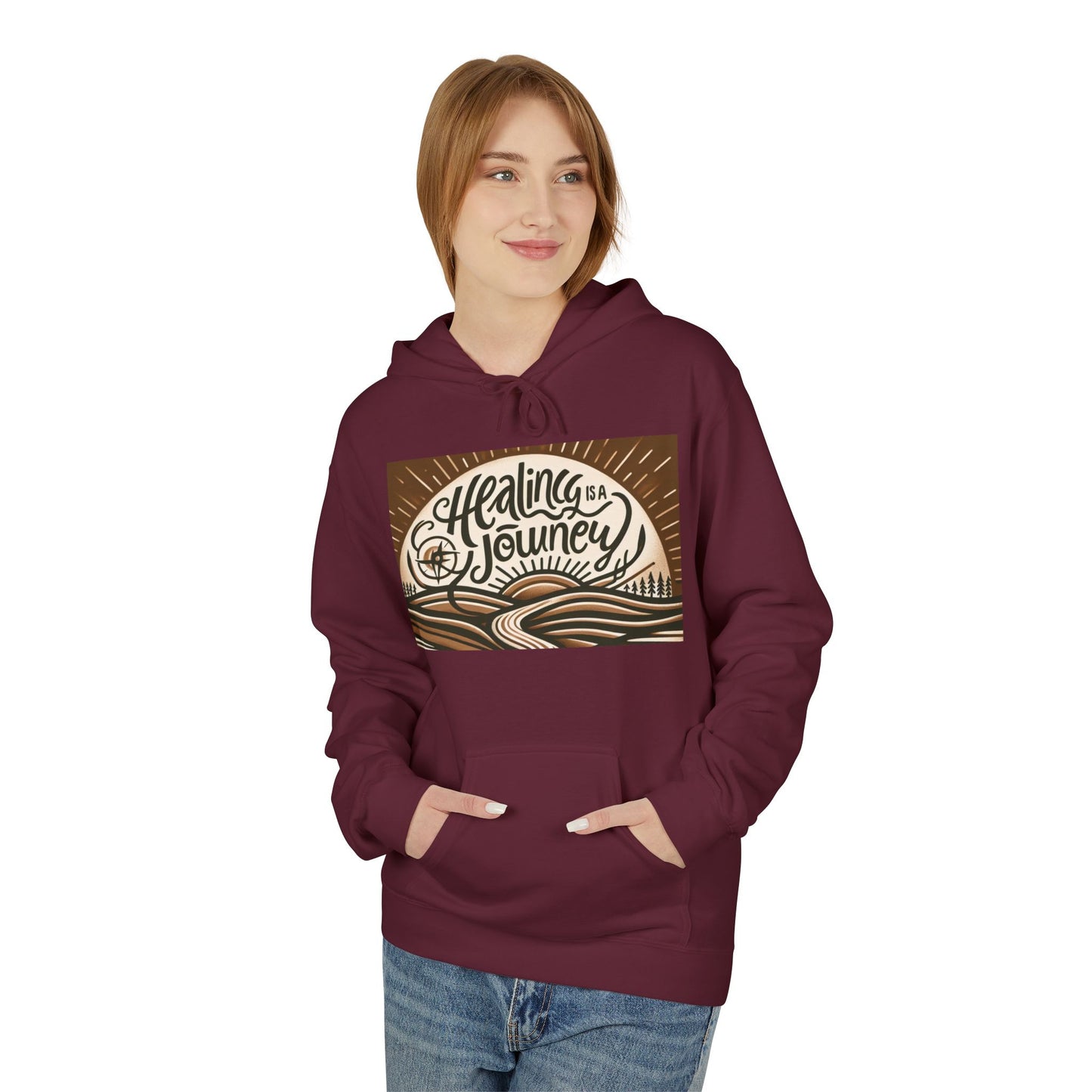 Healing Journey Unisex Fleece Hoodie - Gesellige en inspirerende drag