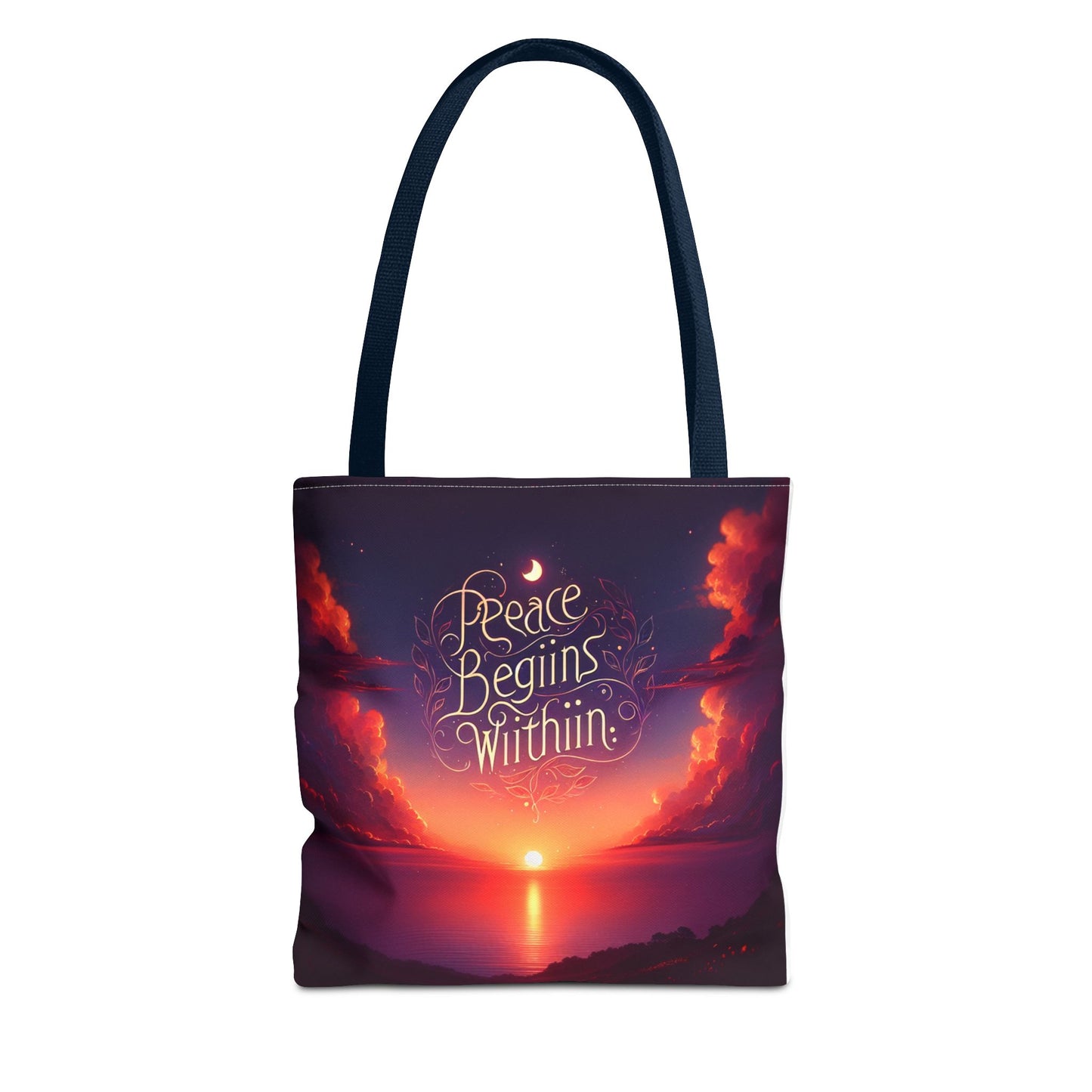 Inspirational Tote Bag - 'Peace Begins Within' - Chic & Versatile Carryall for Everyday Use