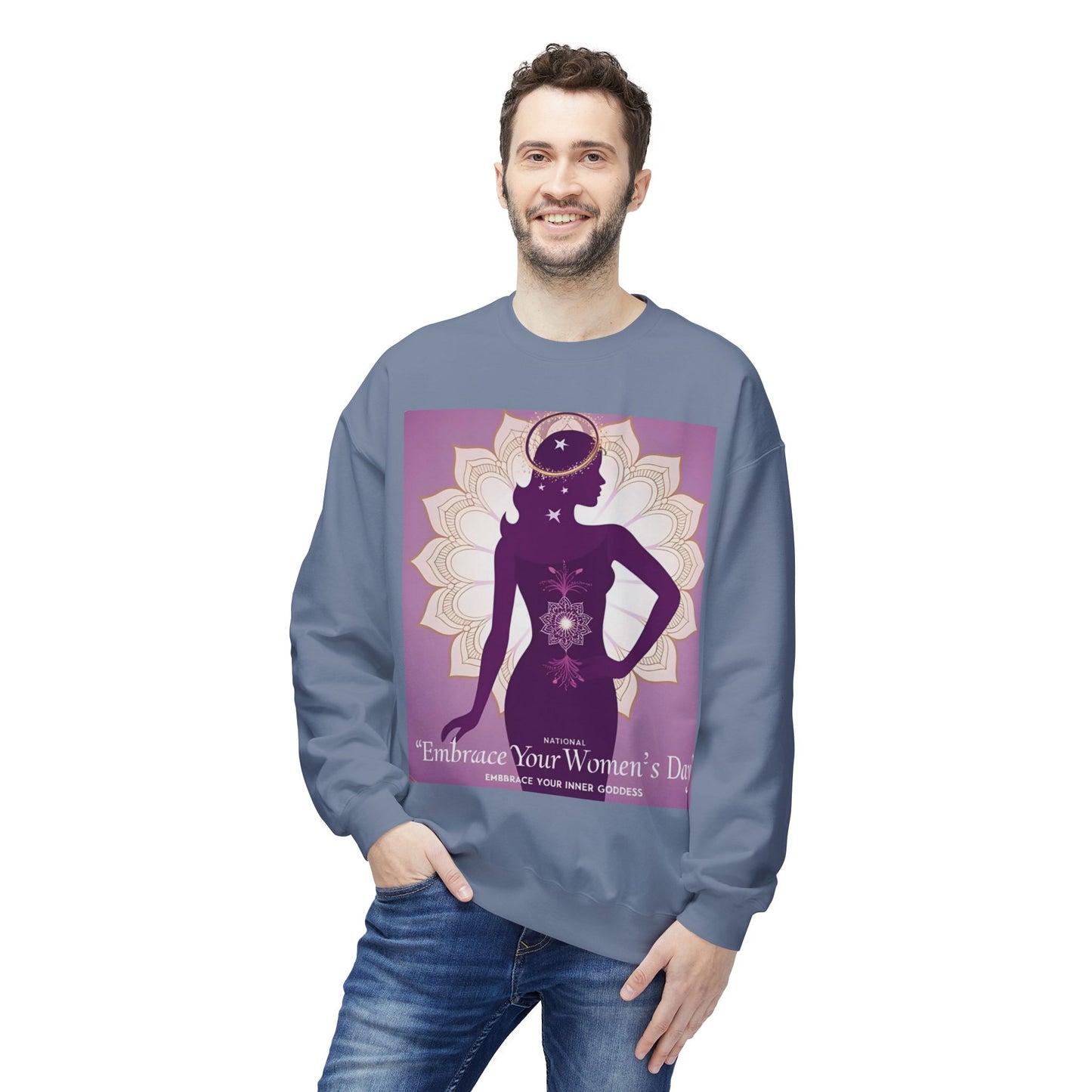 Embrace Your Inner Goddess Crewneck Sweatshirt - Women’s Day Celebration