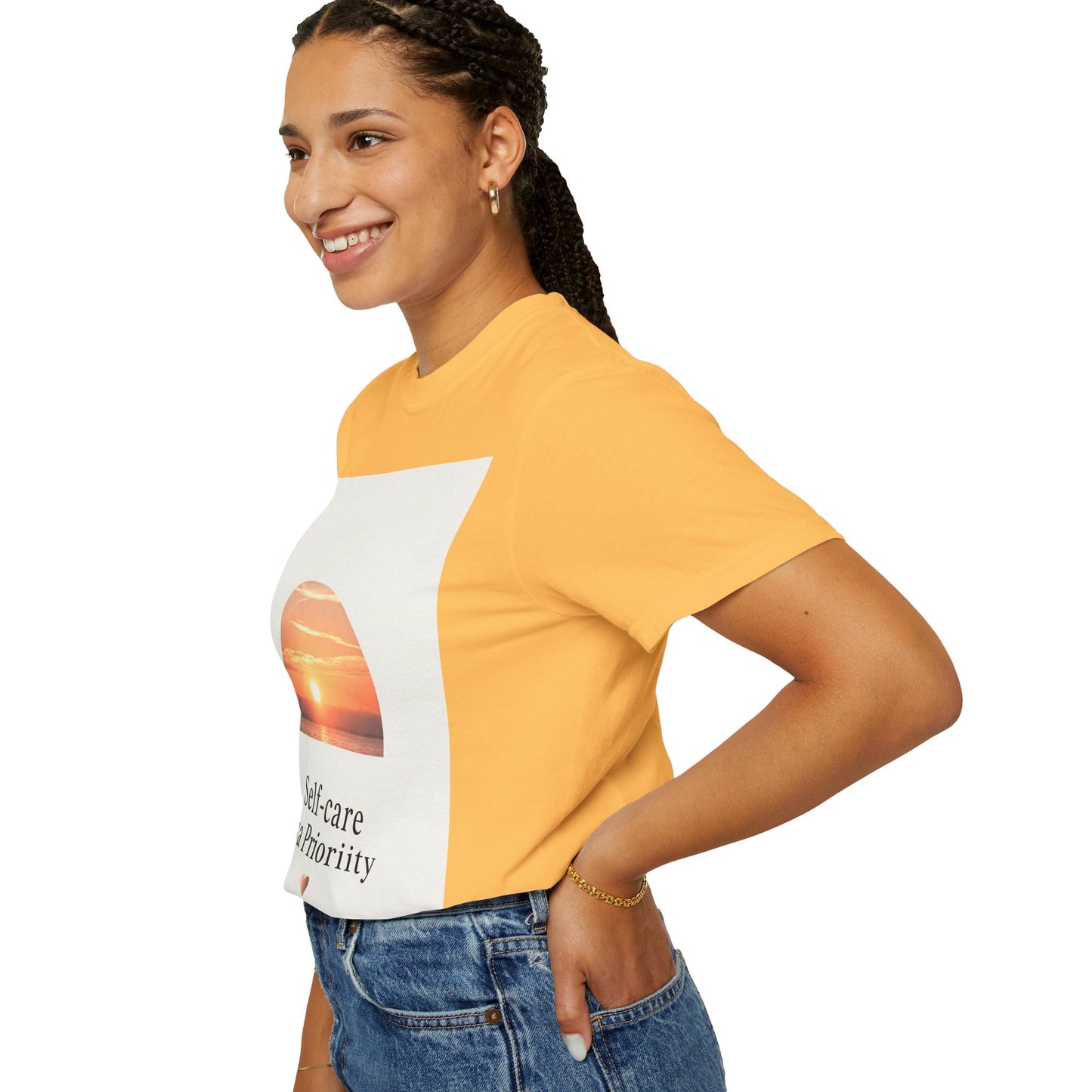 Self-Care ဦးစားပေး Unisex Garment-Dyed T-Shirt