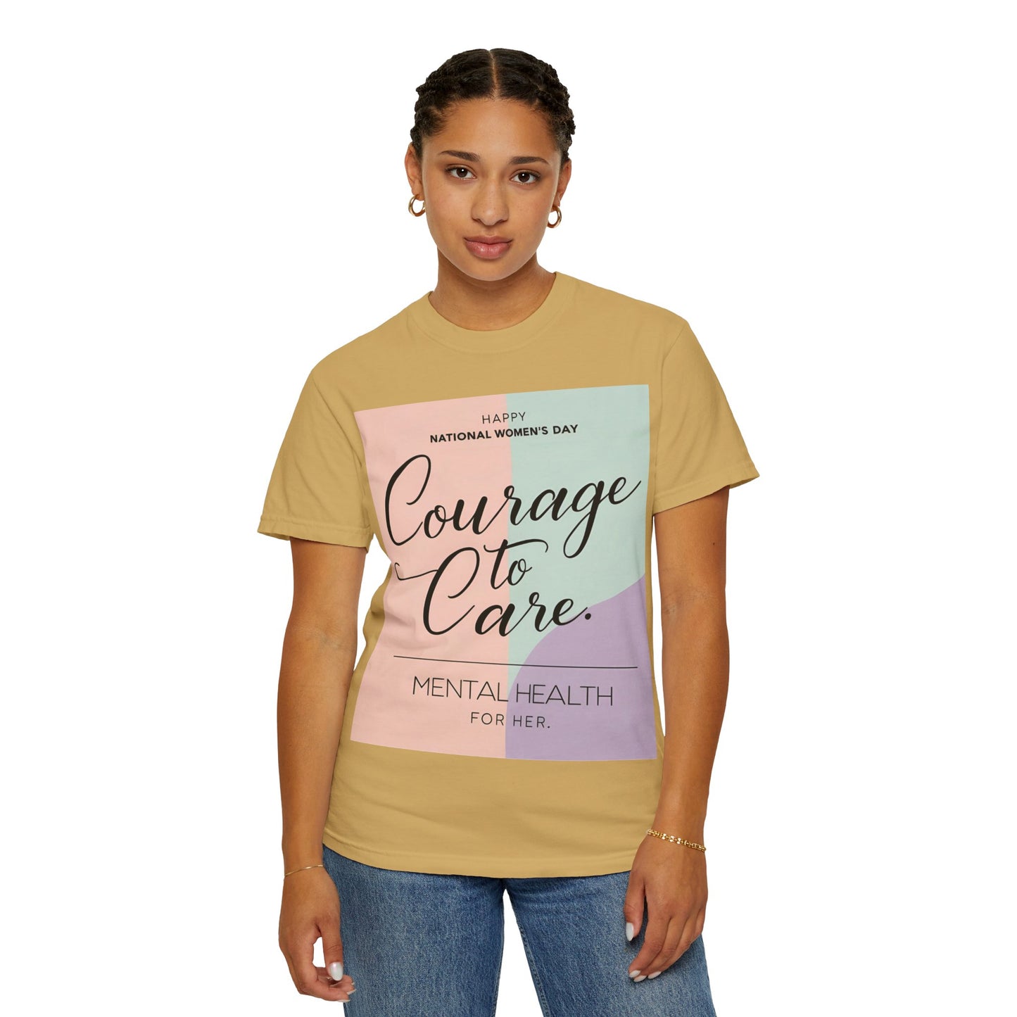 Courage to Care Unisex-T-hemp vir Geestesgesondheidsbewustheid