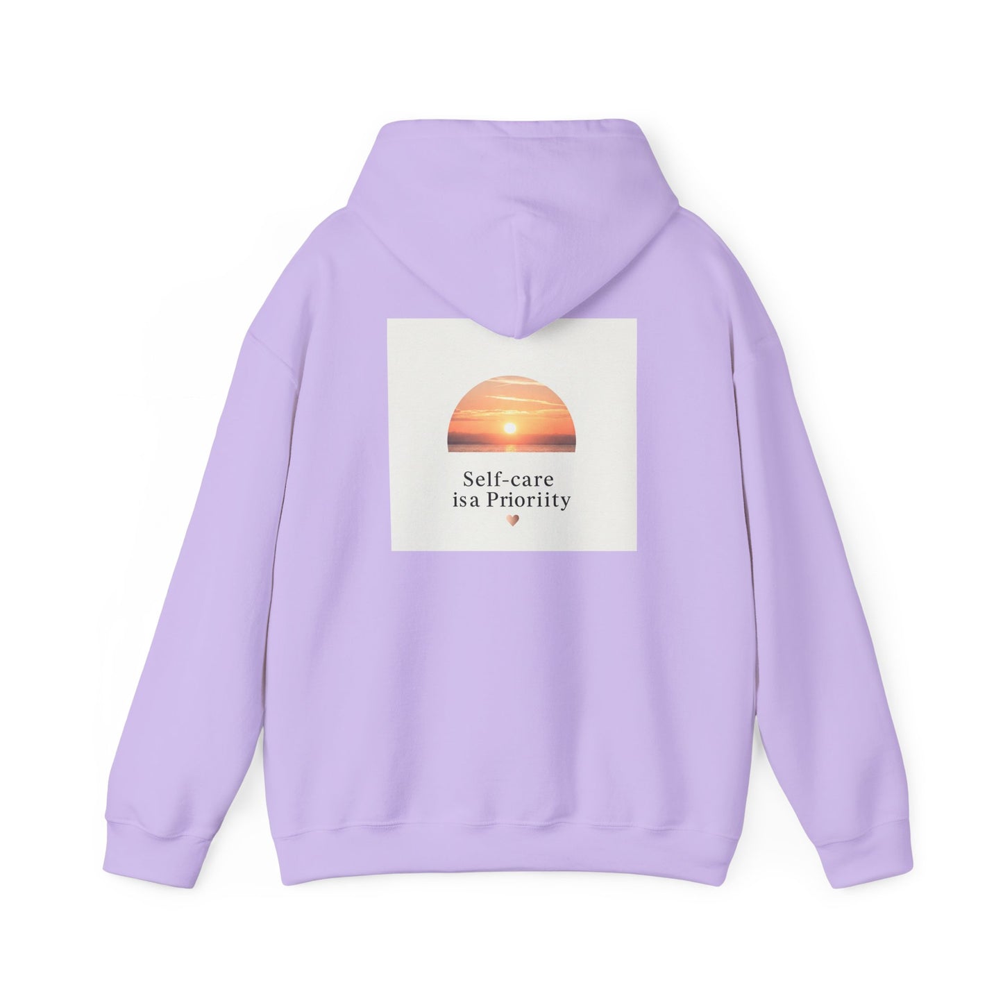 Back Print Design "Self-Care is a Priority" Hoodie