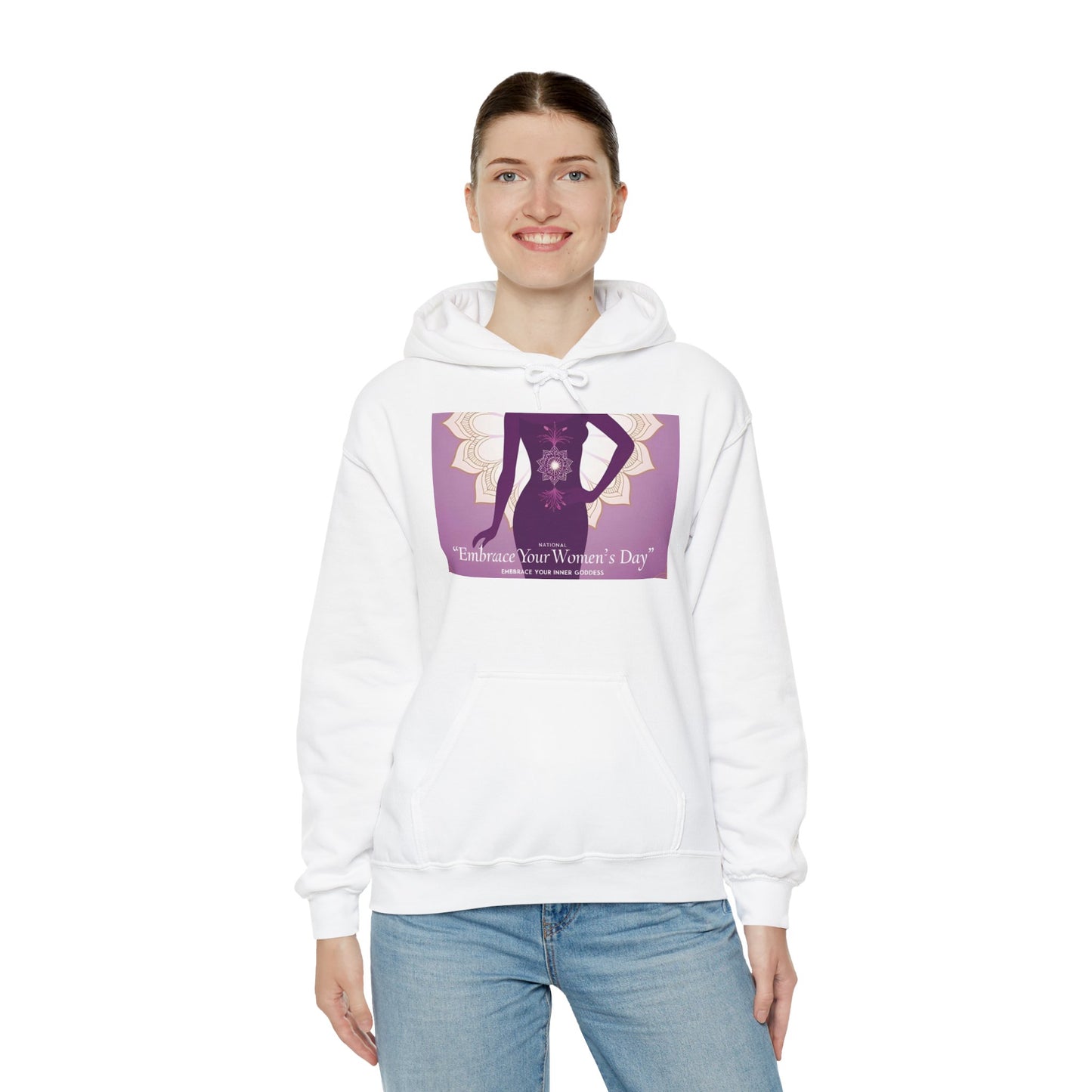 Embrace Your Women's Day Hoodie - Unisex Heavy Blend Sweatshirt