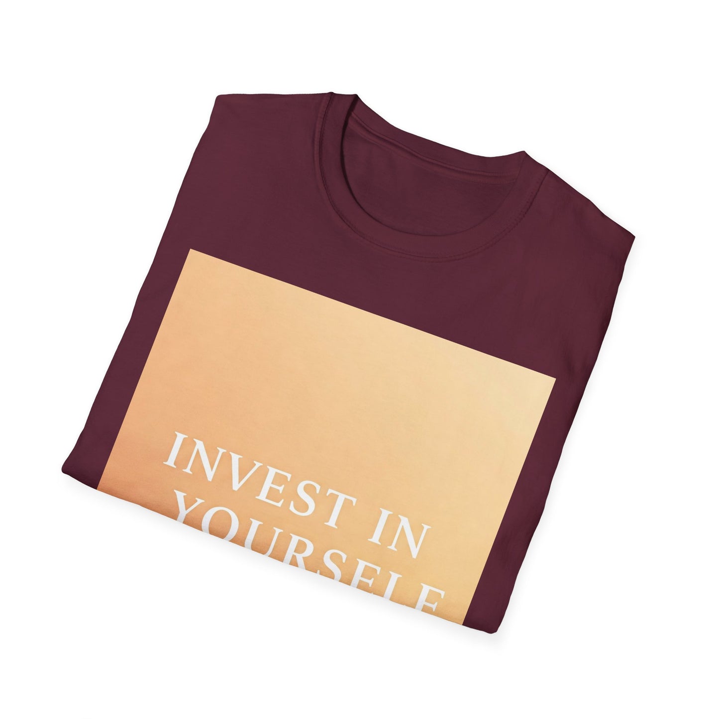 Front Print Design "Invest in Yourself" T-Shirt