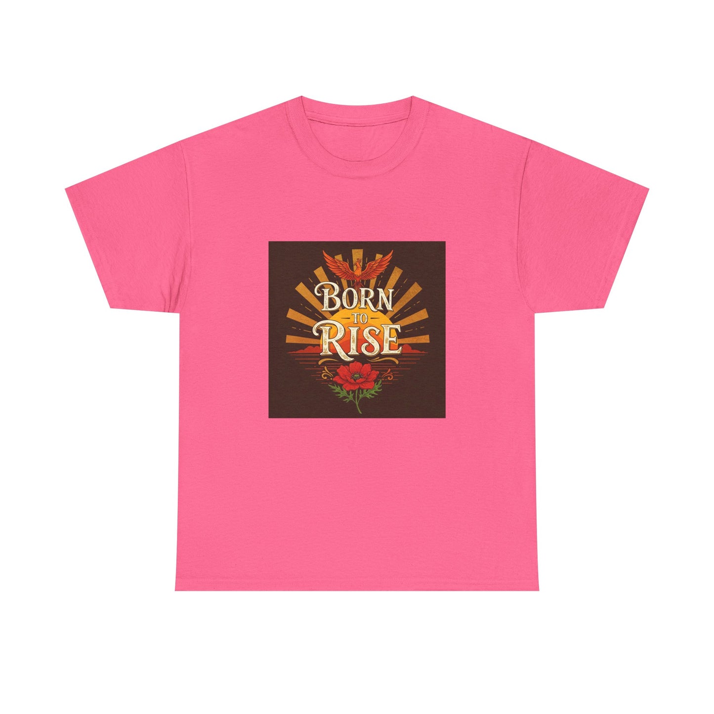 Born to Rise Unisex Heavy Cotton Tee - Inspirational Graphic Shirt