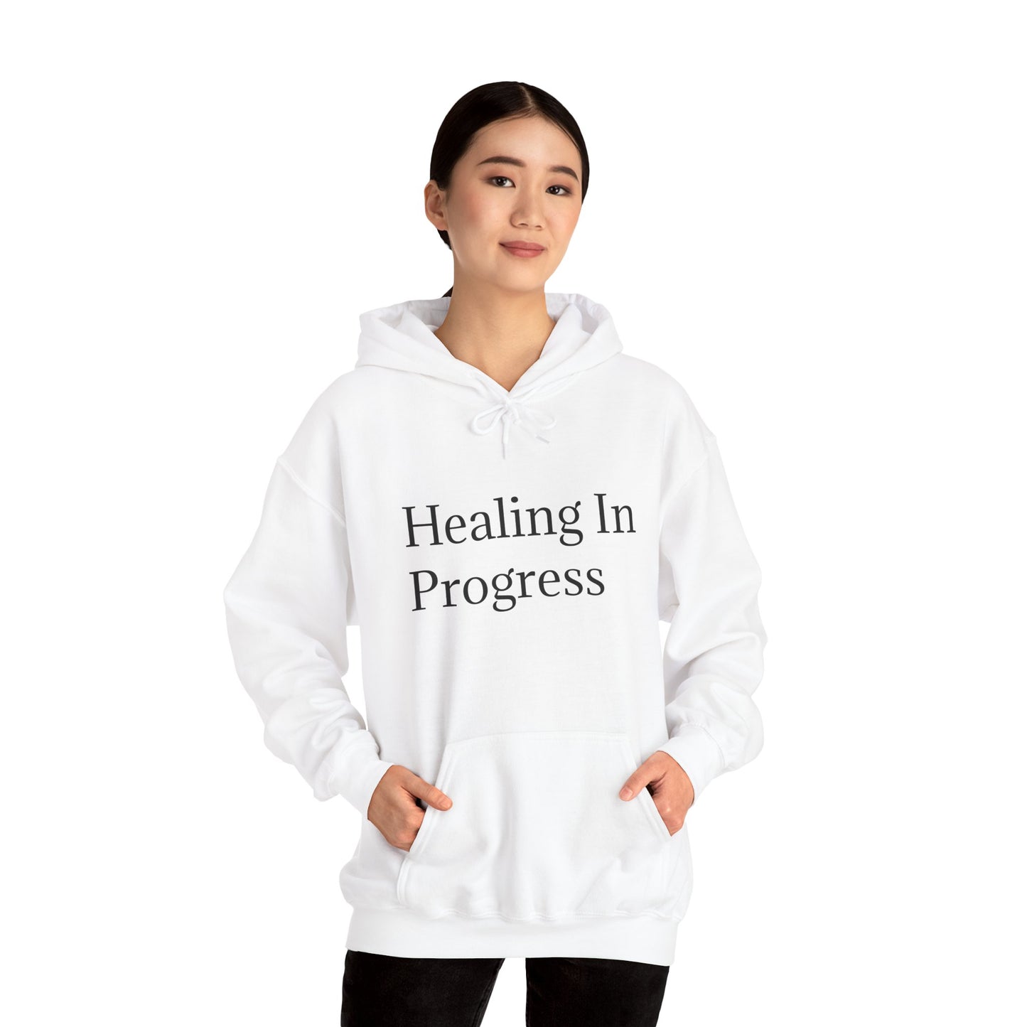 တိုးတက်မှုအတွက် ကုစားခြင်း Unisex Heavy Blend Hoodie - Self-Care &amp; Relaxation အတွက် ဇိမ်ခံအင်္ကျီ