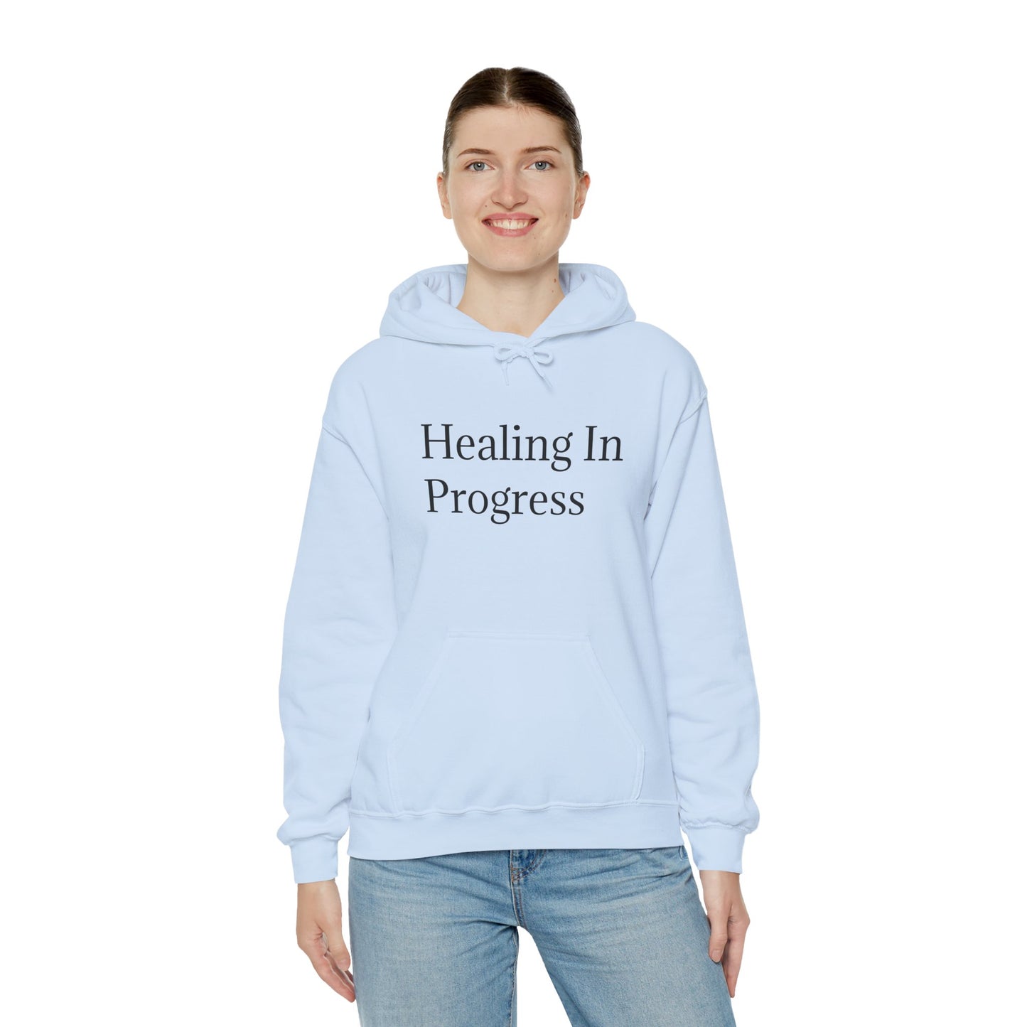 တိုးတက်မှုအတွက် ကုစားခြင်း Unisex Heavy Blend Hoodie - Self-Care &amp; Relaxation အတွက် ဇိမ်ခံအင်္ကျီ