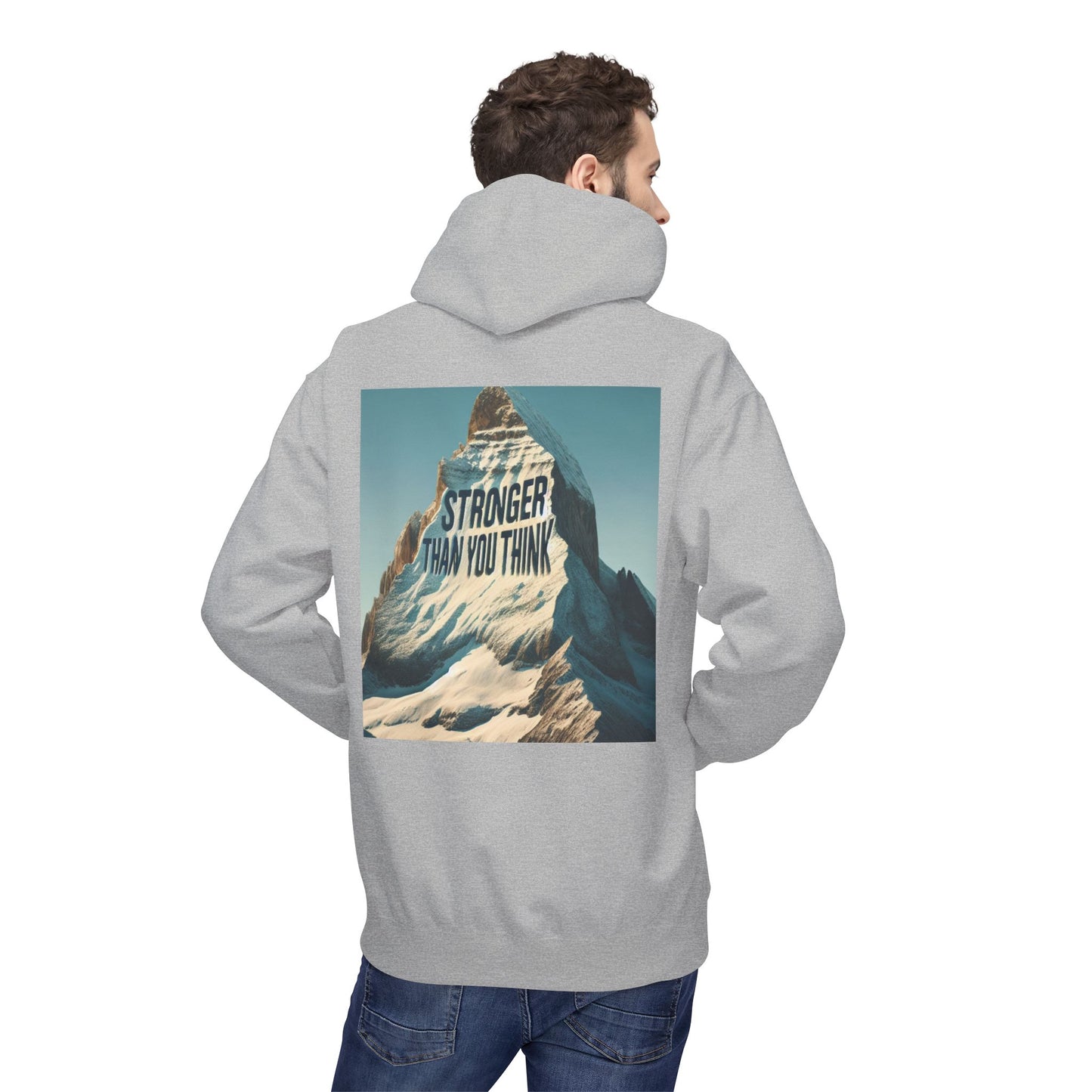 Motivational Fleece Hoodie - 'Stronger Than You Think'