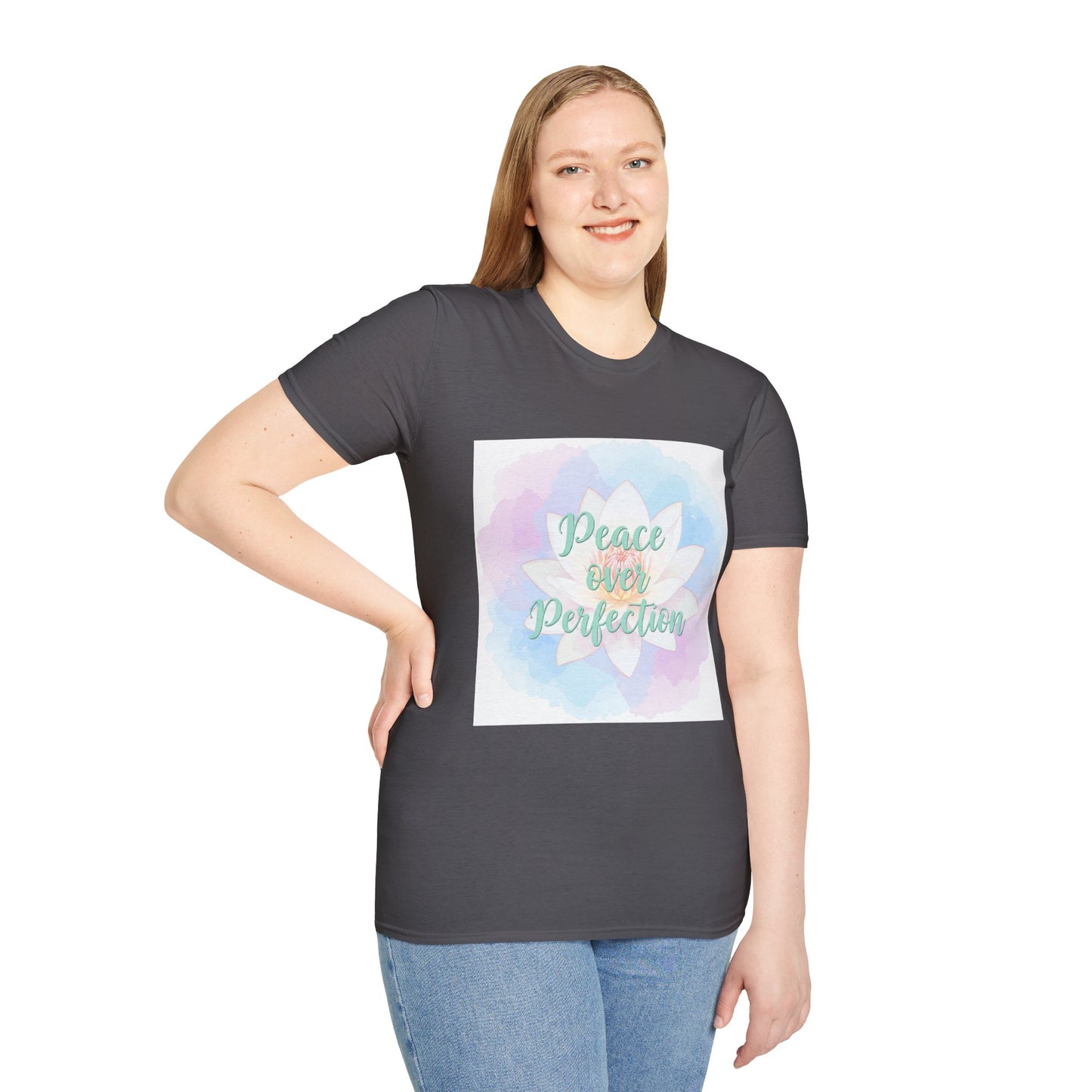 Peace Over Perfection Unisex Softstyle T-Shirt - Inspirational Casual Wear