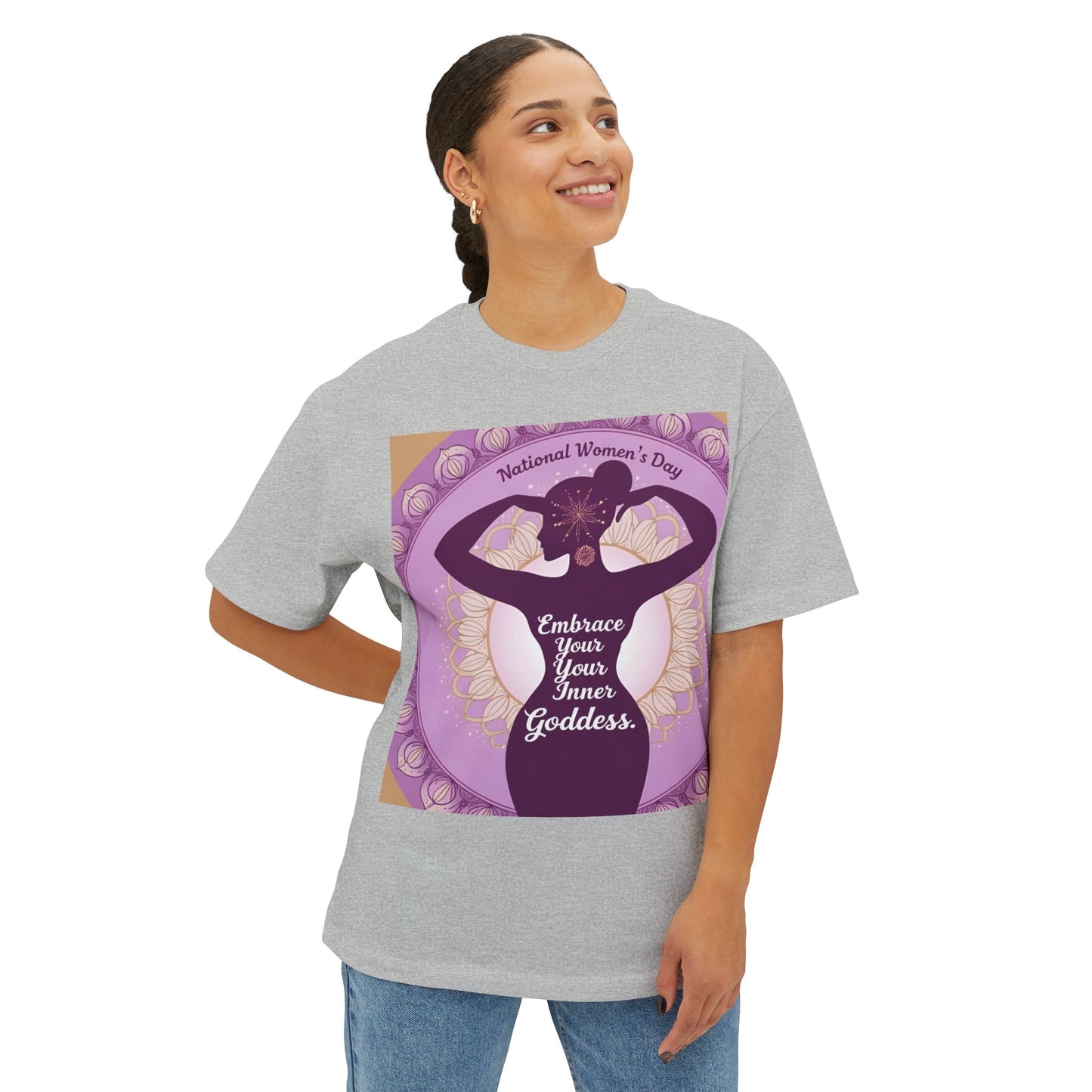 Embrace Your Inner Goddess Tee - Women's Day Boxy T-Shirt