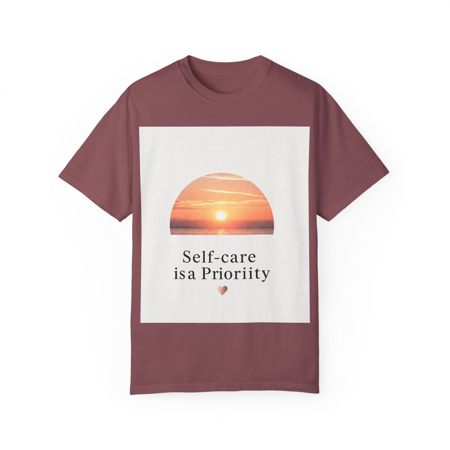 Self-Care ဦးစားပေး Unisex Garment-Dyed T-Shirt