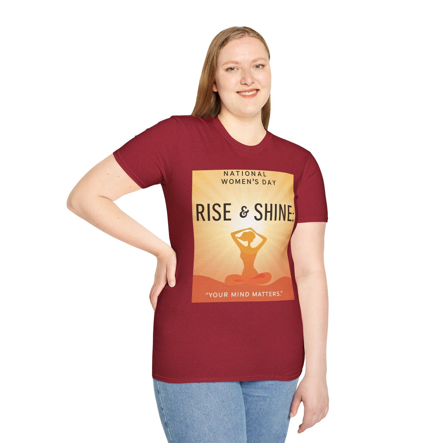 Empowering Women's Day T-Shirt - "Rise & Shine: Your Mind Matters"