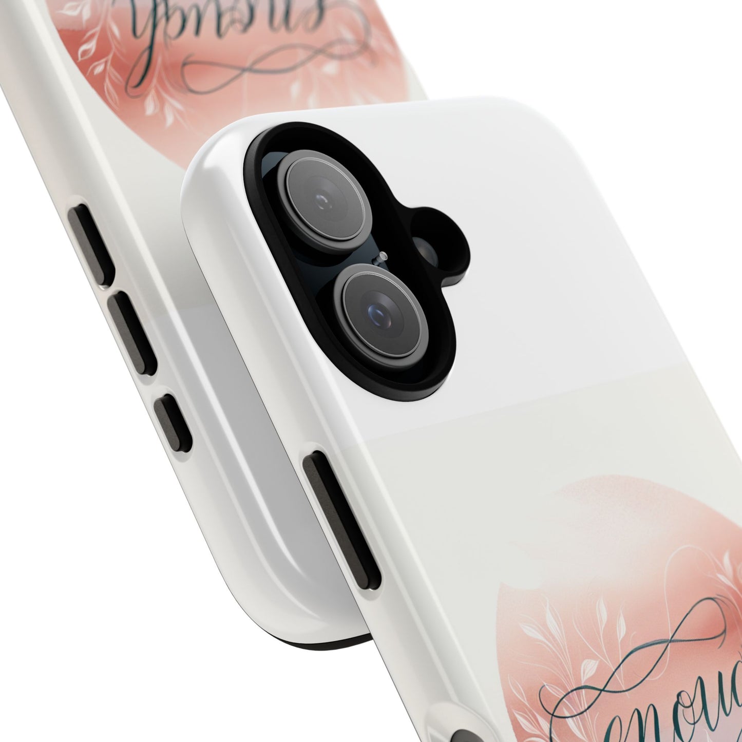 Floral iPhone Case - 'Enough' Design - Tough & Protective Phone Cover