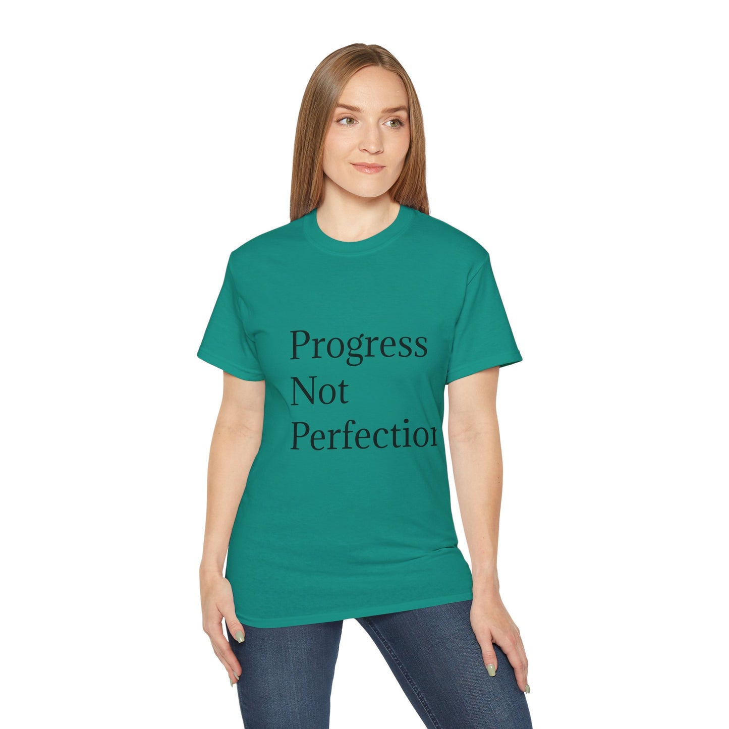 Progress Not Perfection Unisex Ultra Cotton Tee | Motiverende T-hemp vir daaglikse inspirasie