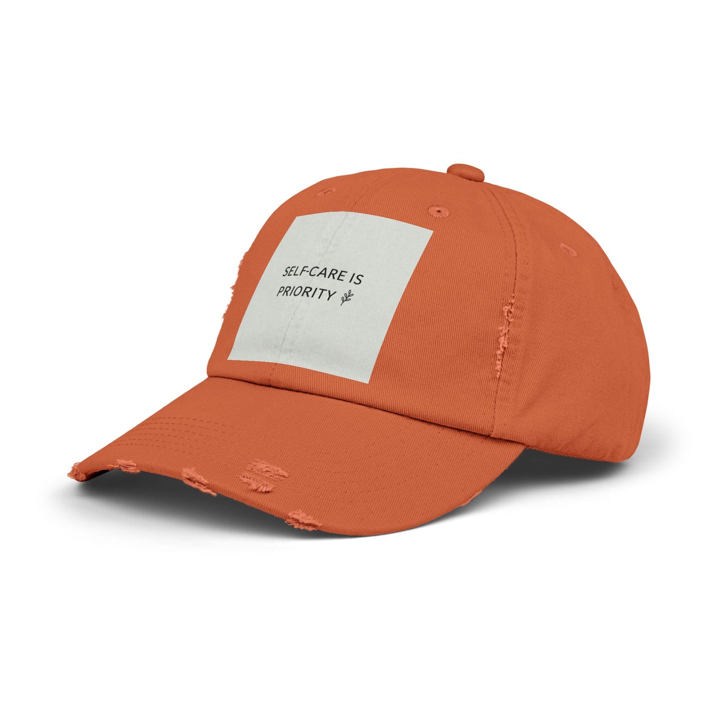 Distressed Cap - Self-Care is Priority Hat