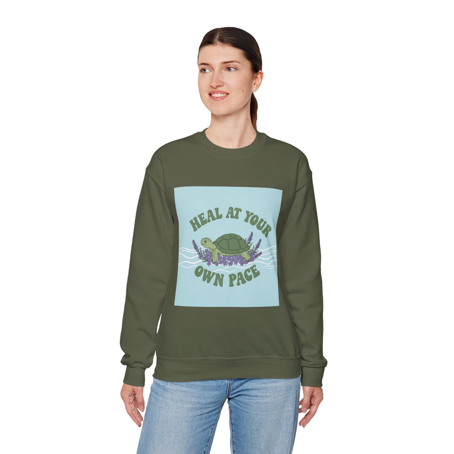 Heal at Your Own Pace Sweatshirt - Unisex Heavy Blend™ Crewneck