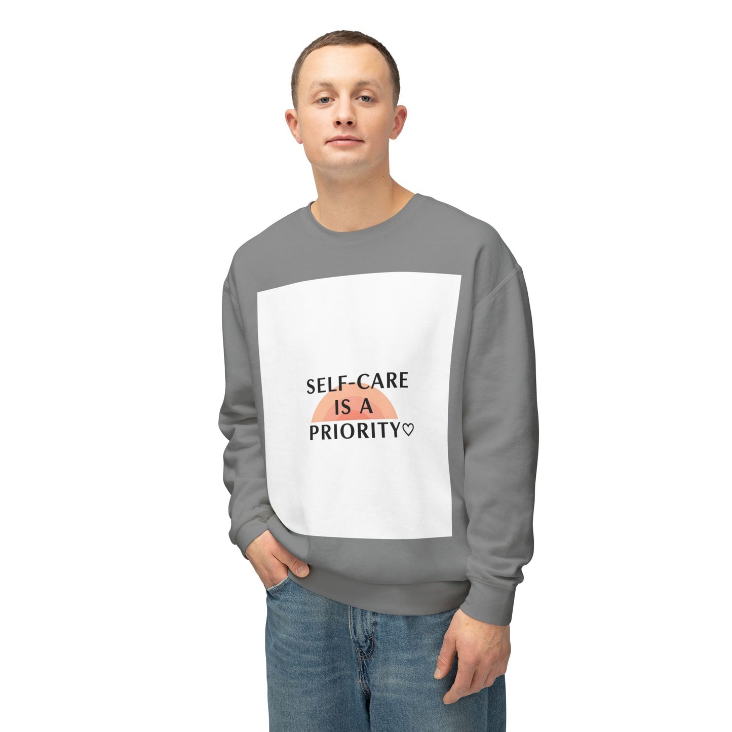 Self-Care Is a Priority Unisex Lightweight Sweatshirt