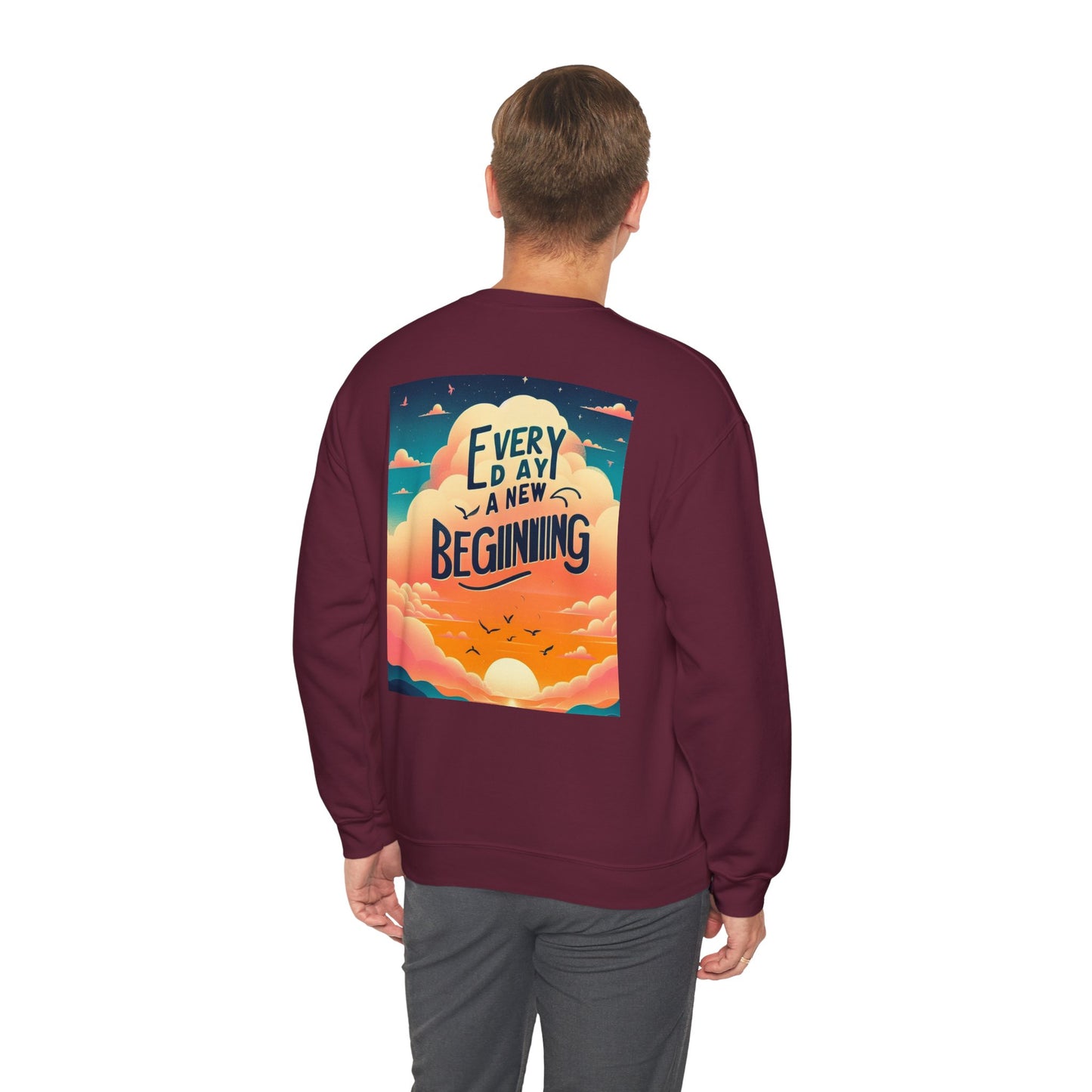 Inspirerende Crewneck-trui - Elke dag 'n nuwe begin