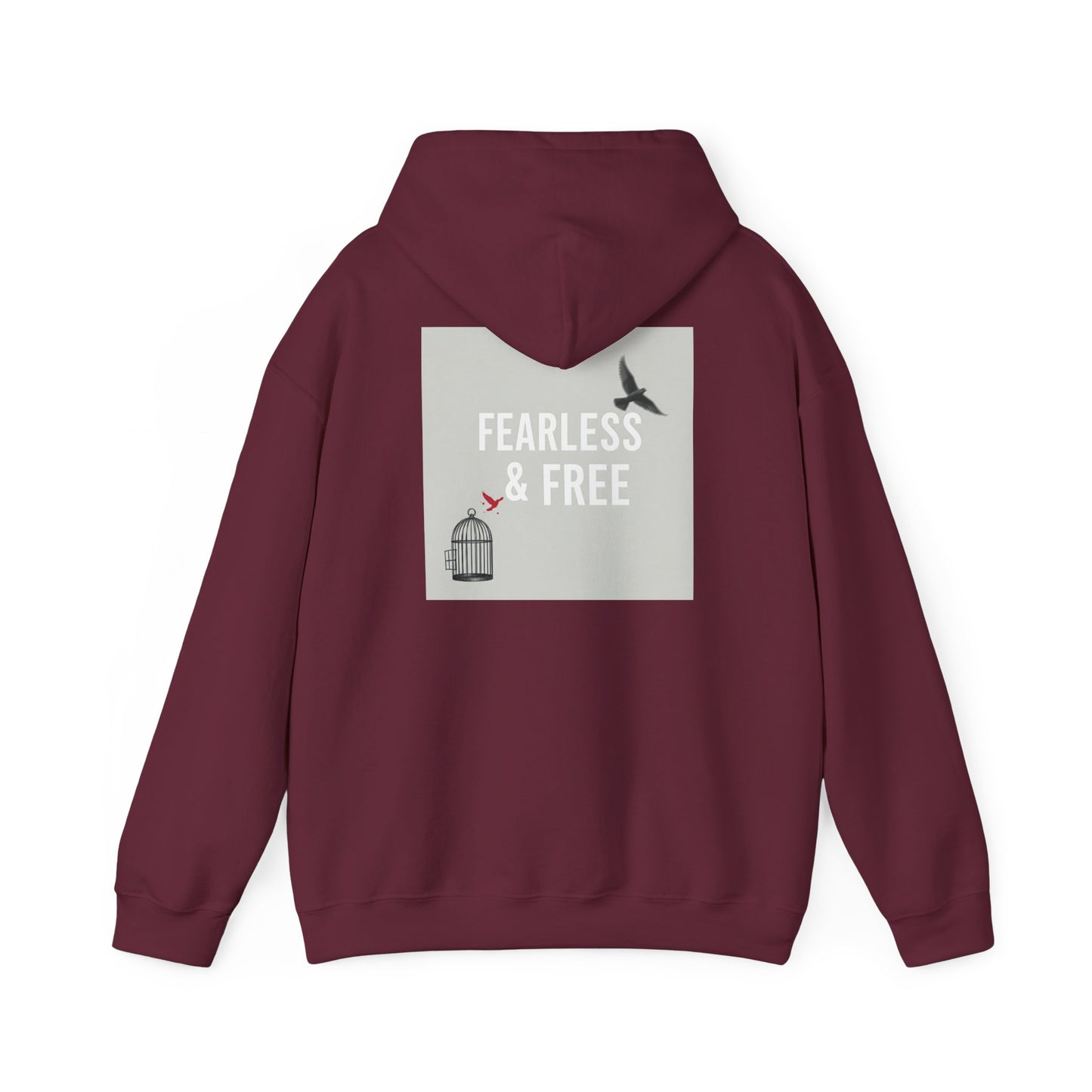 Back Print Design "Fearless & Free" Hoodie