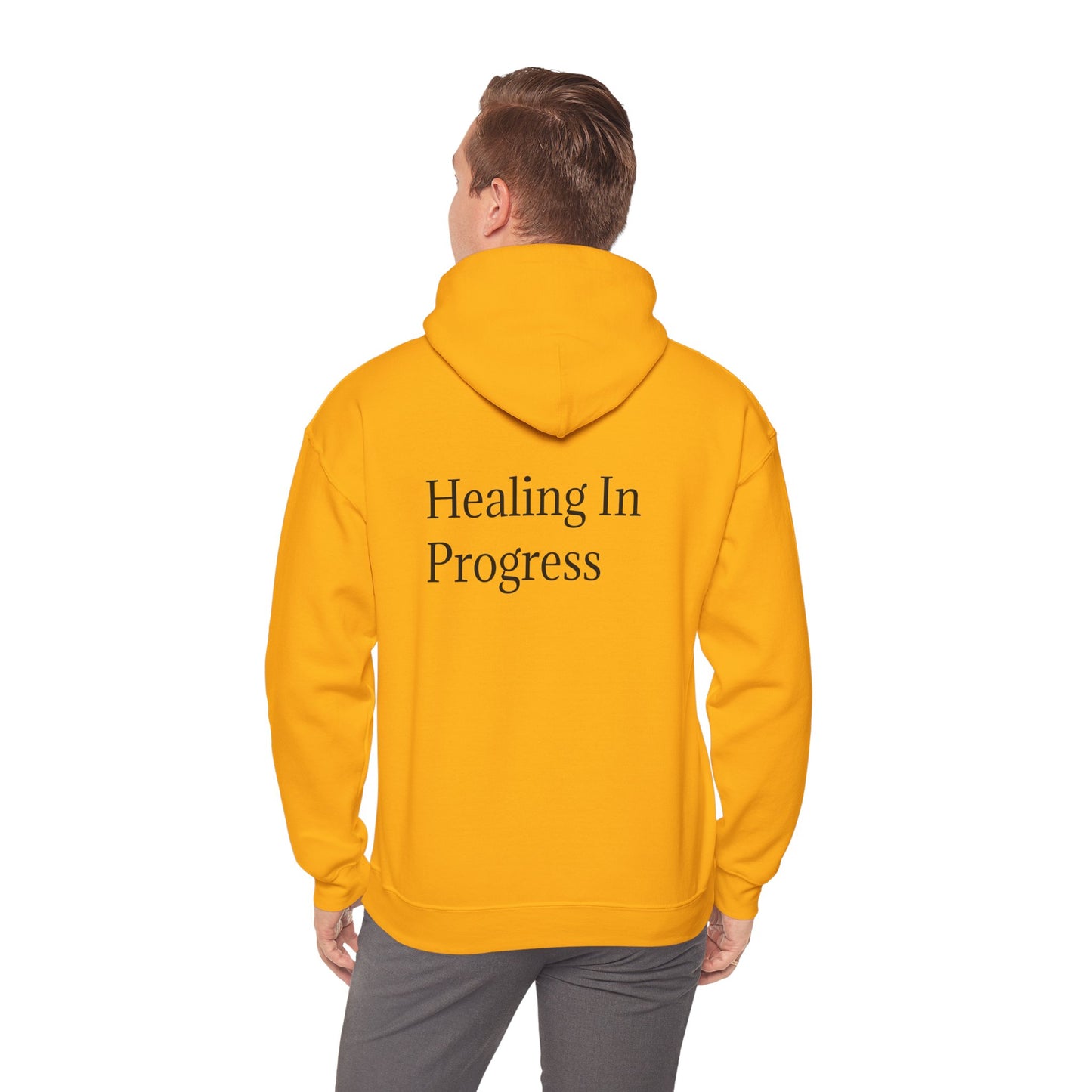 တိုးတက်မှုအတွက် ကုစားခြင်း Unisex Heavy Blend Hoodie - Self-Care &amp; Relaxation အတွက် ဇိမ်ခံအင်္ကျီ