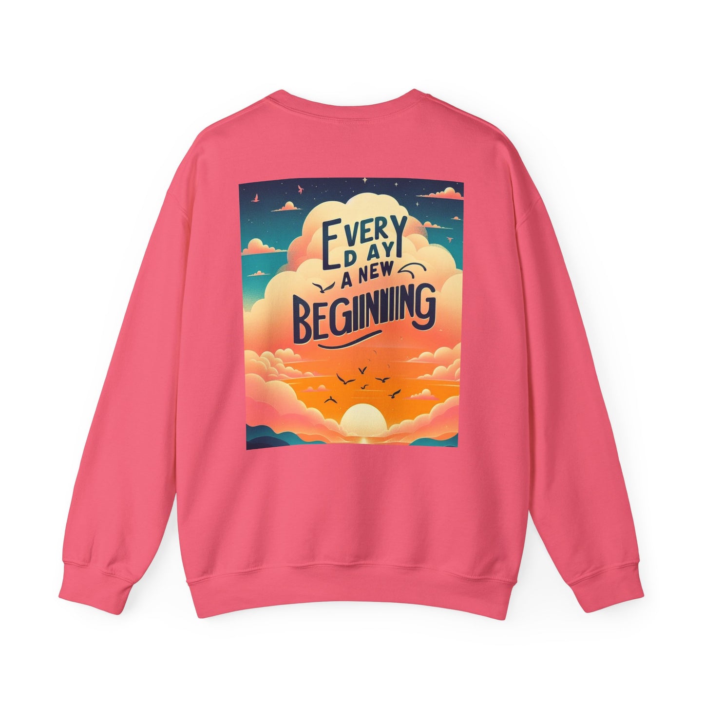 စိတ်အားထက်သန်သော Crewneck အင်္ကျီ - နေ့ရက်တိုင်း၏အစအသစ်