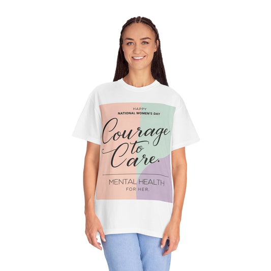 Courage to Care Unisex-T-hemp vir Geestesgesondheidsbewustheid