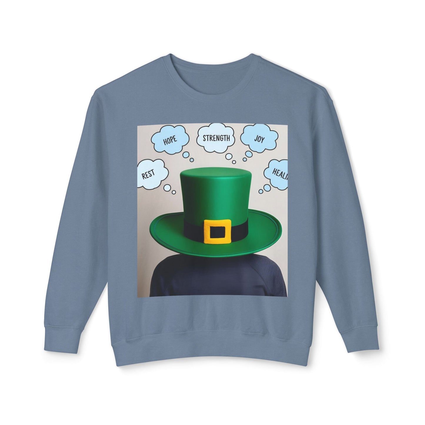 St. Patrick's Day Crewneck အင်္ကျီ - မျှော်လင့်ချက်၊ ခွန်အား၊ ပျော်ရွှင်မှု၊ သက်သာရာ