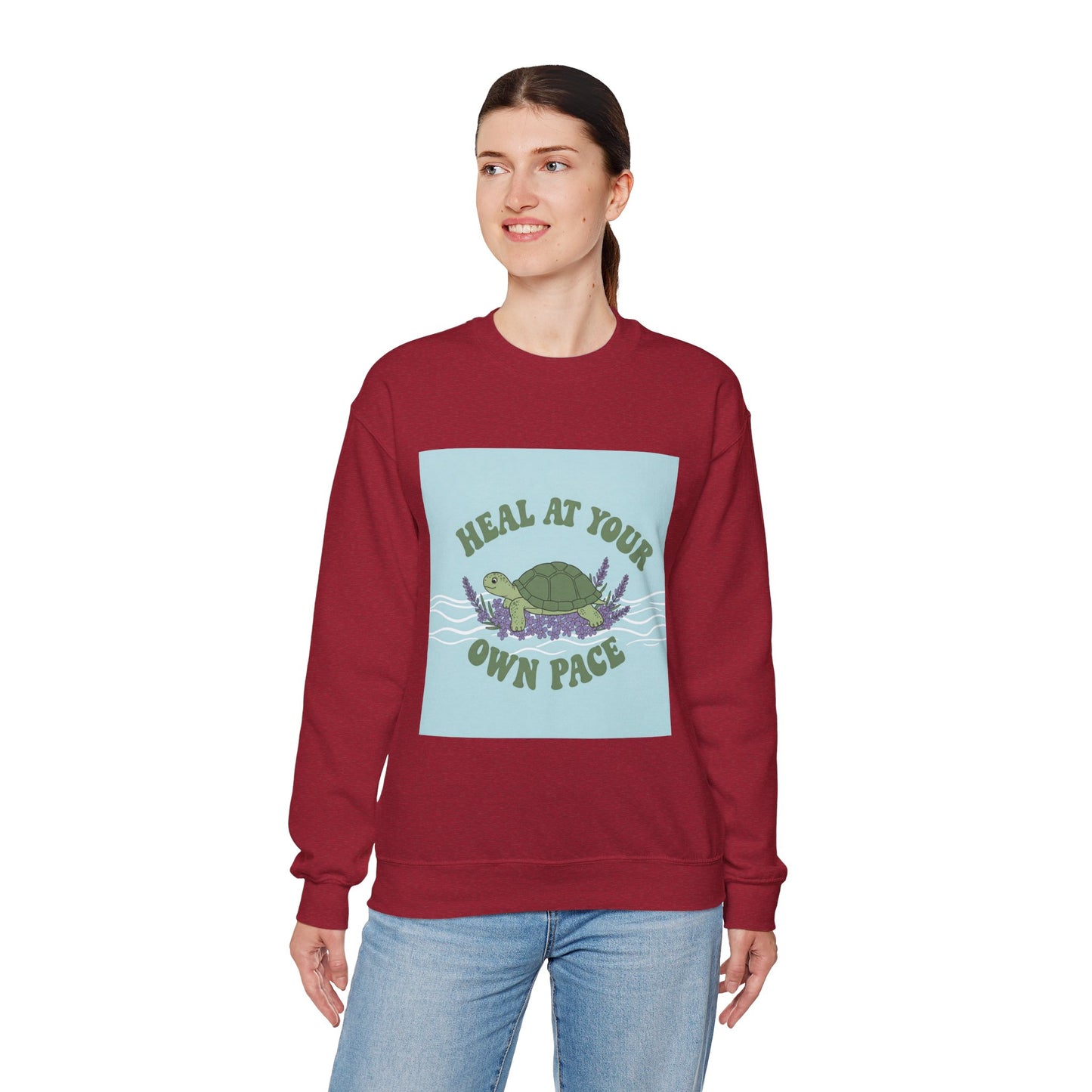 Heal at Your Own Pace Sweatshirt - Unisex Heavy Blend™ Crewneck