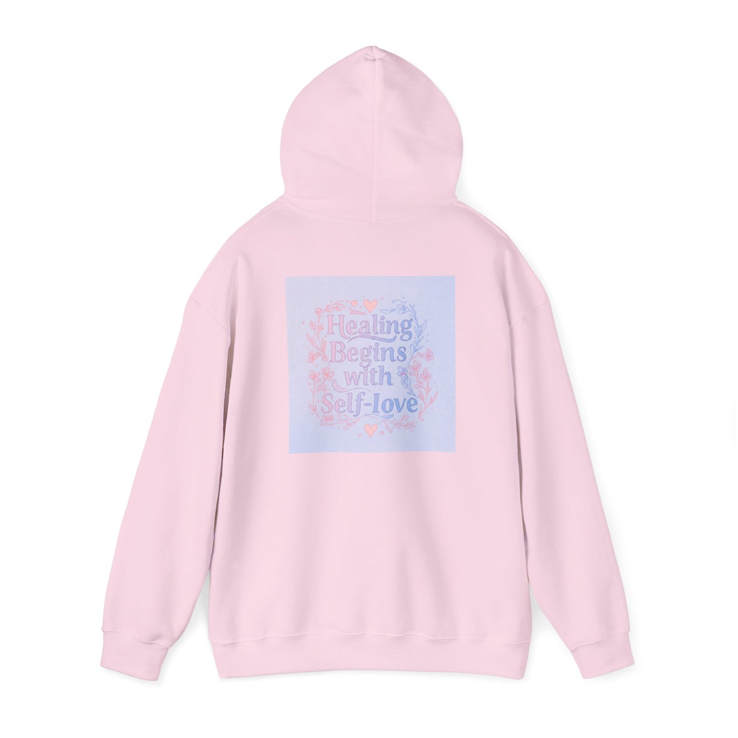 Back Print Design "Healing Begins with Self-Love" Hoodie