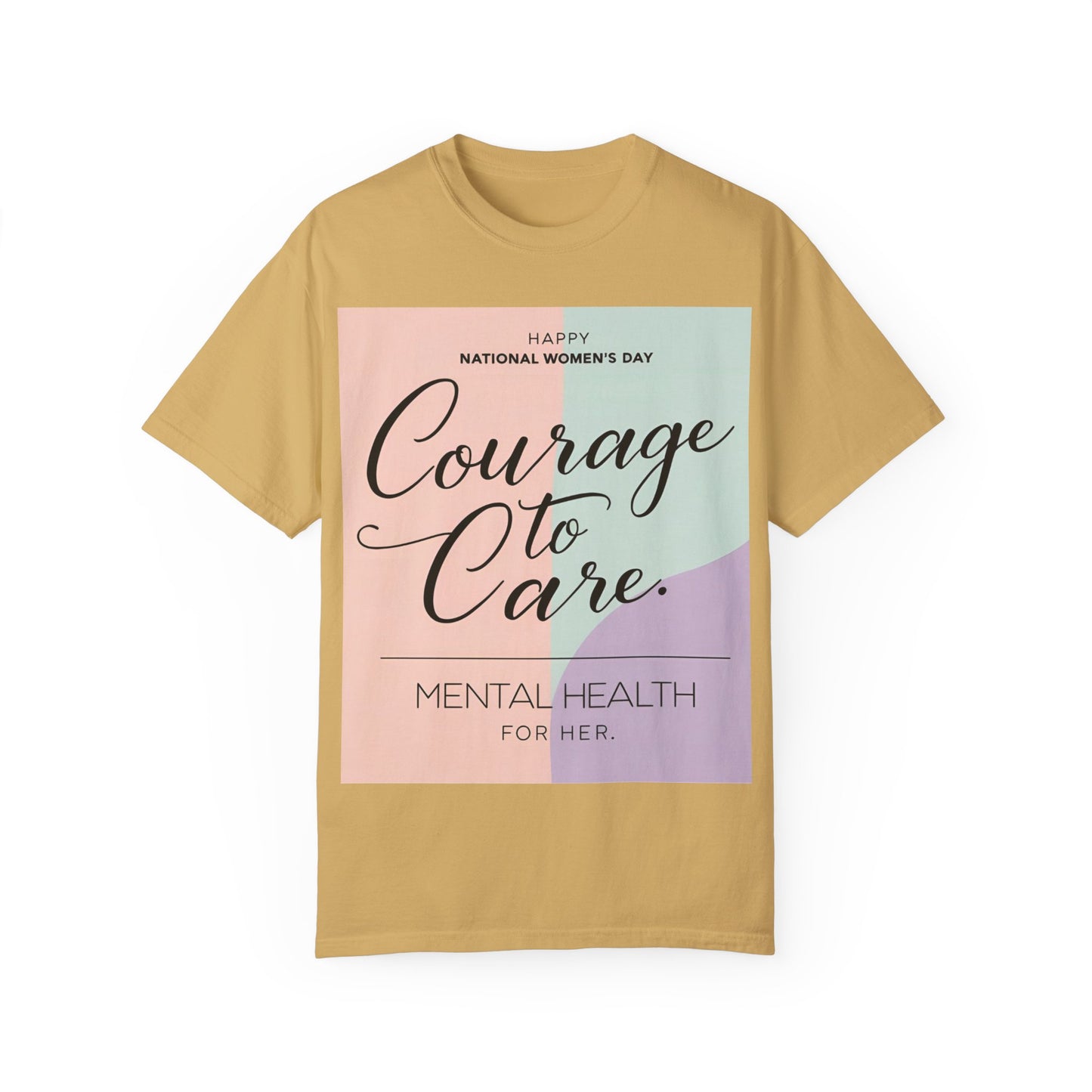 Courage to Care Unisex-T-hemp vir Geestesgesondheidsbewustheid