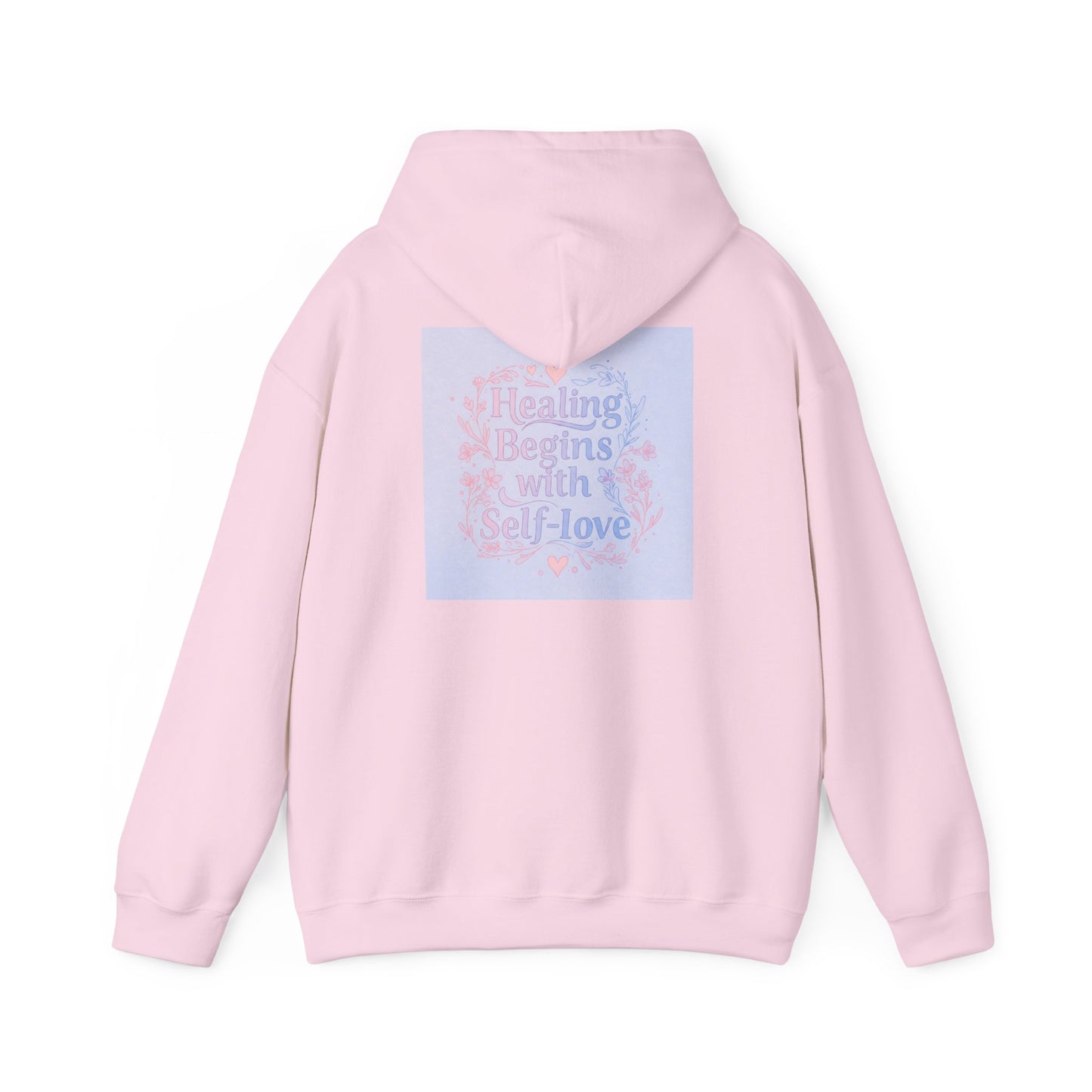 Back Print Design "Healing Begins with Self-Love" Hoodie