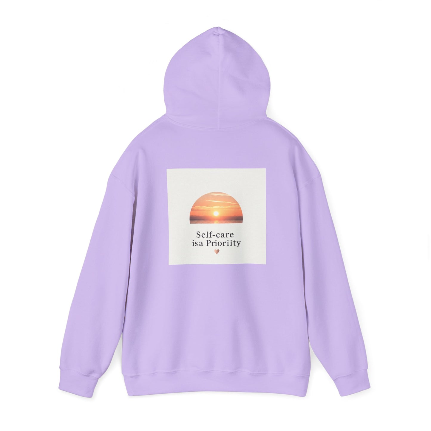 Back Print Design "Self-Care is a Priority" Hoodie