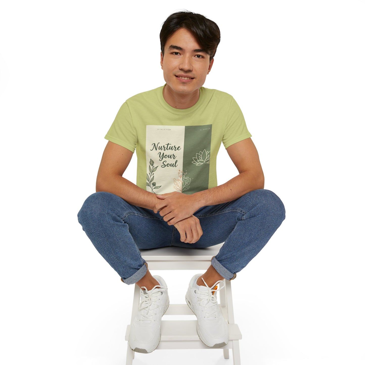 သင့်စိတ်ဝိညာဉ် Unisex Ultra Cotton Tee - ငြိမ်းချမ်းသော သဘာဝမှုတ်သွင်းထားသော ဒီဇိုင်းကို ပြုစုပျိုးထောင်ပါ။