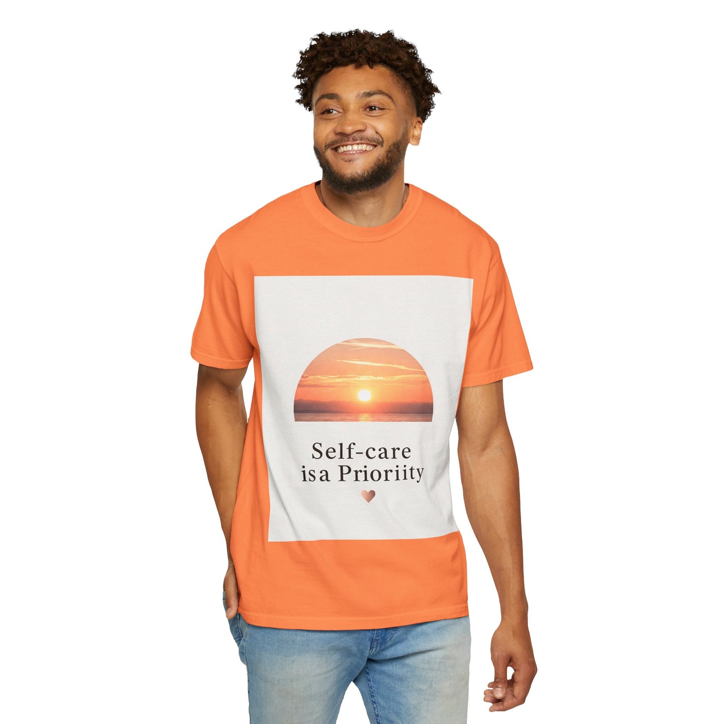 Self-Care ဦးစားပေး Unisex Garment-Dyed T-Shirt