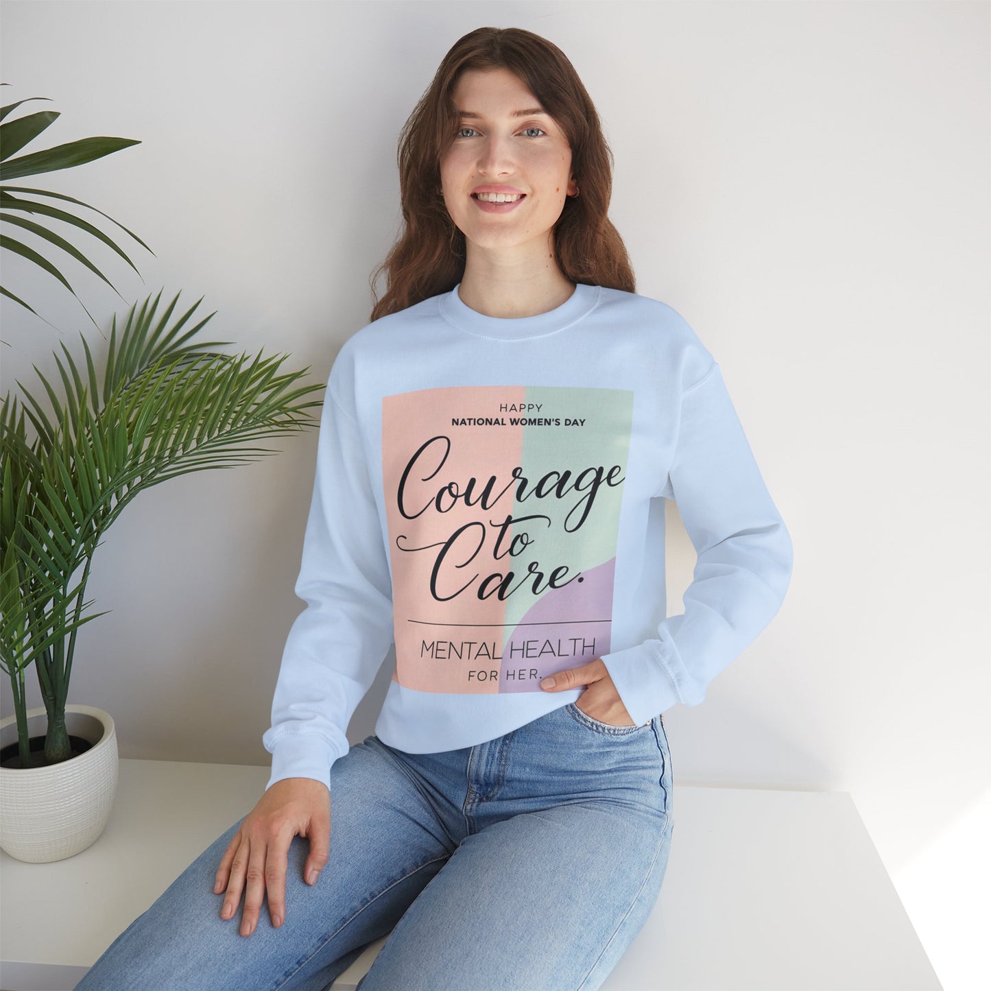 Courage to Care Sweatshirt vir Geestesgesondheidsbewustheid