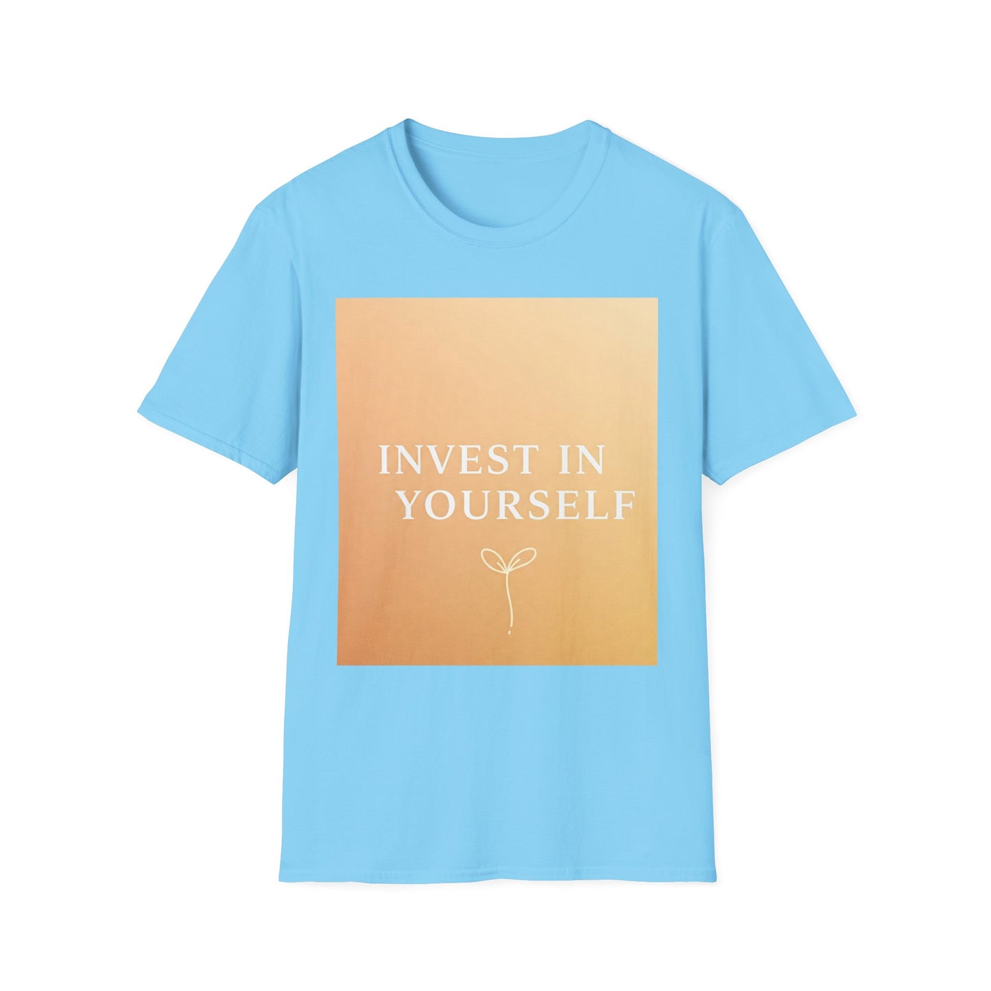 Front Print Design "Invest in Yourself" T-Shirt