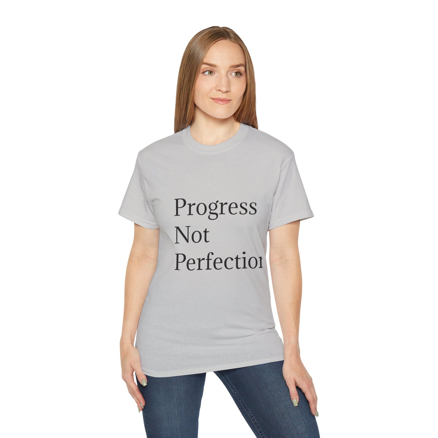 Progress Not Perfection Unisex Ultra Cotton Tee | Motiverende T-hemp vir daaglikse inspirasie