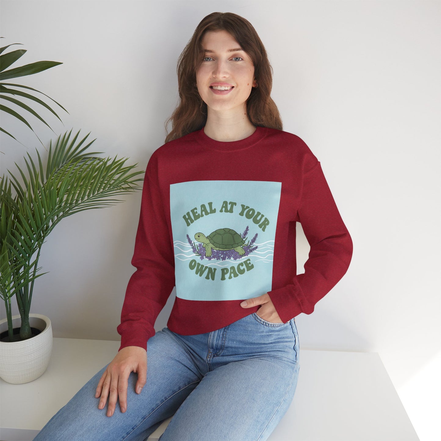 Heal at Your Own Pace Sweatshirt - Unisex Heavy Blend™ Crewneck