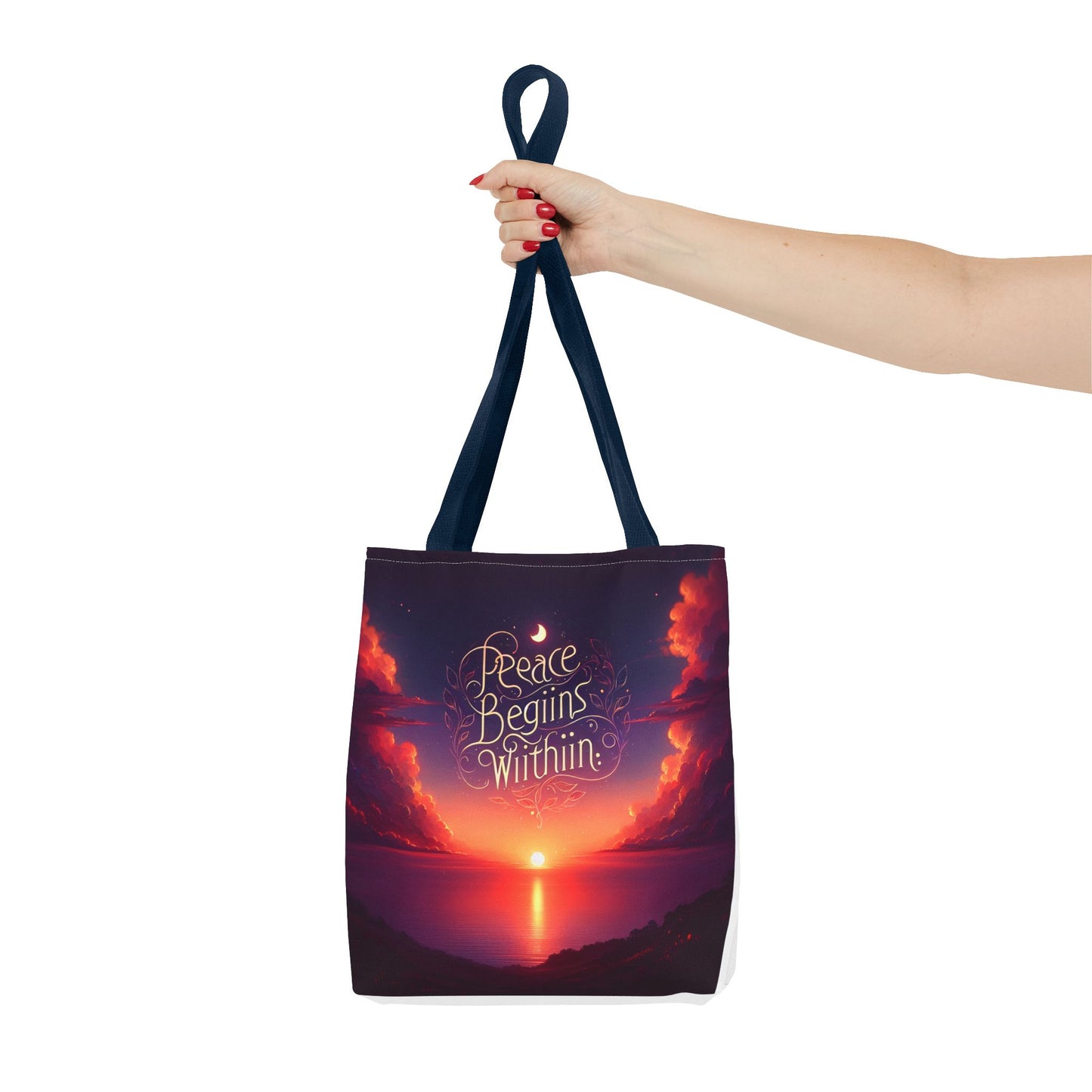 Inspirational Tote Bag - 'Peace Begins Within' - Chic & Versatile Carryall for Everyday Use