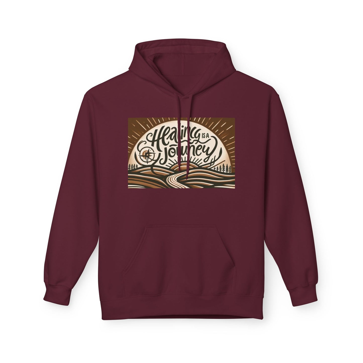 Healing Journey Unisex Fleece Hoodie - Cozy and Inspirational Wear