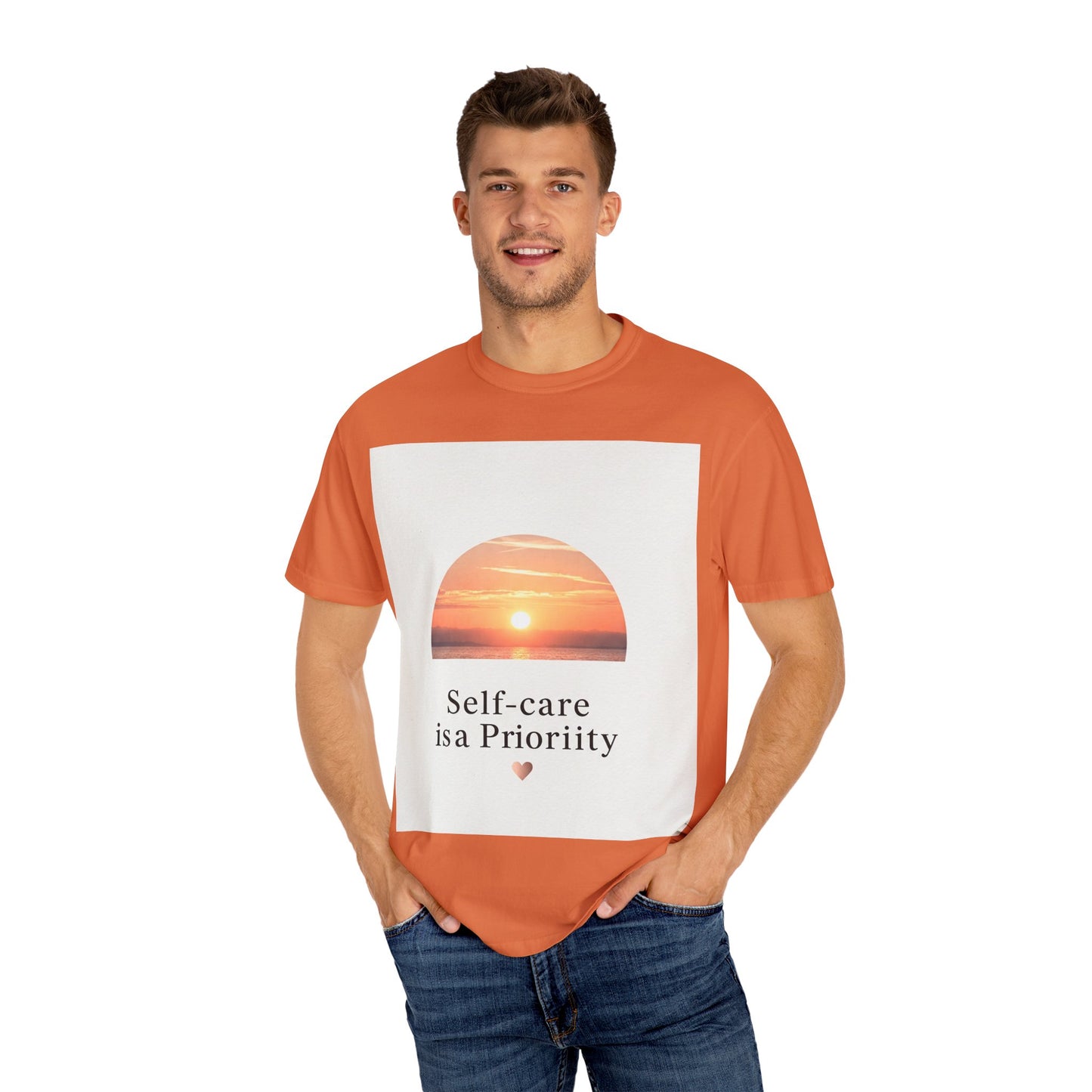 Self-Care Priority Unisex Garment-Dyed T-Shirt