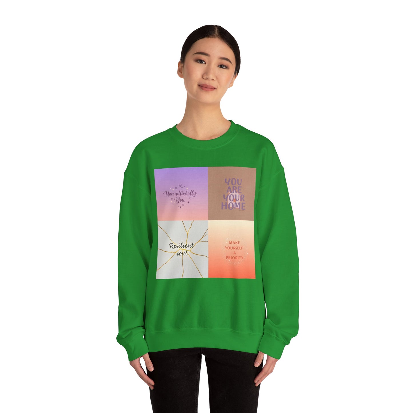 Inspirational Quote Sweatshirt - "Make Yourself a Priority" Unisex Crewneck